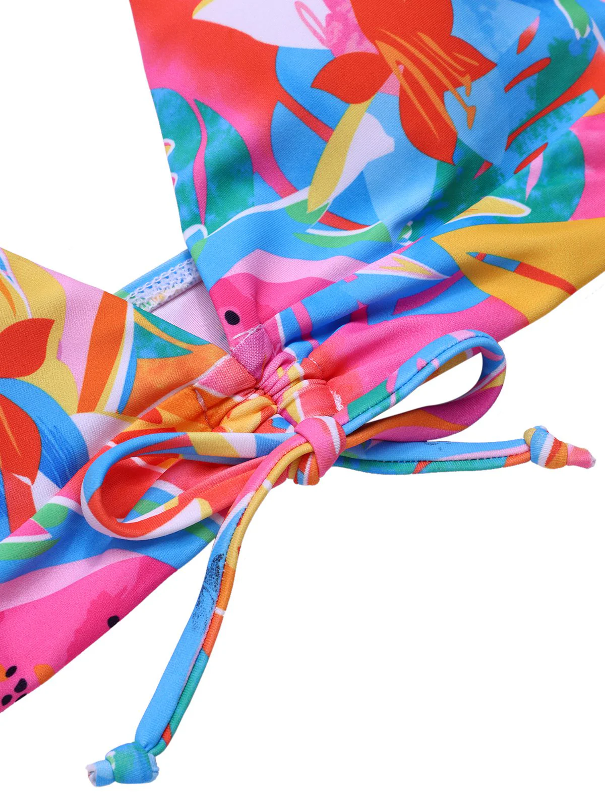 Multicolor 1960s Fruit Print Straps Bikini Set - Image 3