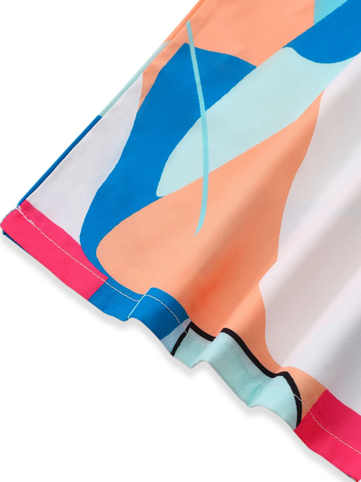 Multicolor 1960s Geometric Abstract Print Halter Jumpsuit - Image 5