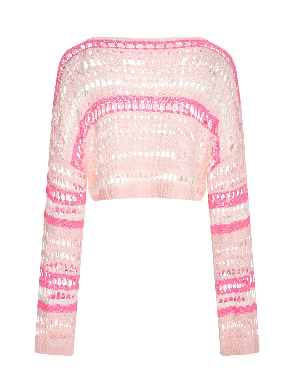 Multicolor 1960s Hollow Knitted Cover-Up Tops - Image 3