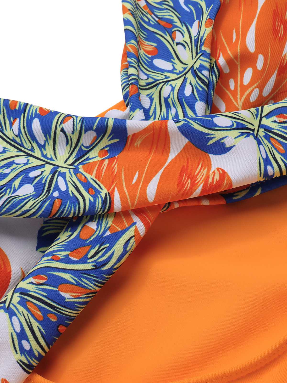 Multicolor 1960s Print Spaghetti Strap Swimsuit - Image 2