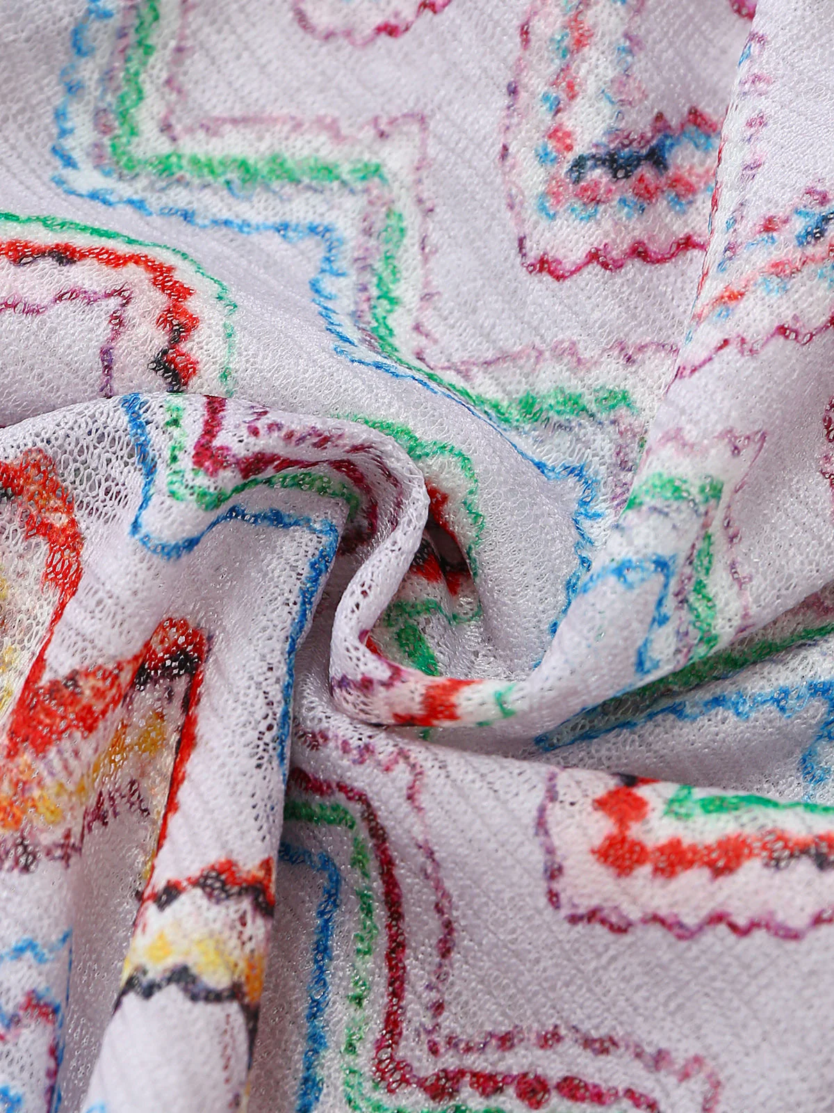 Multicolor 1960s Wave Striped Sleeveless Romper - Image 4