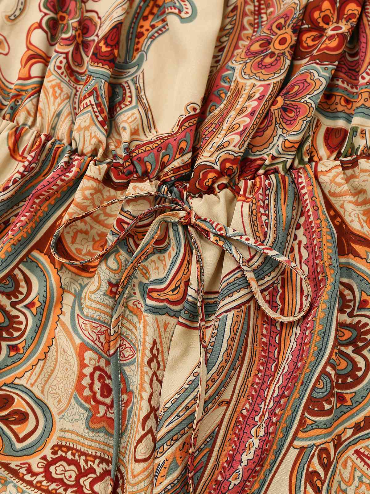 Multicolor 1970s Bohemian Off-Shoulder Romper - Image 4
