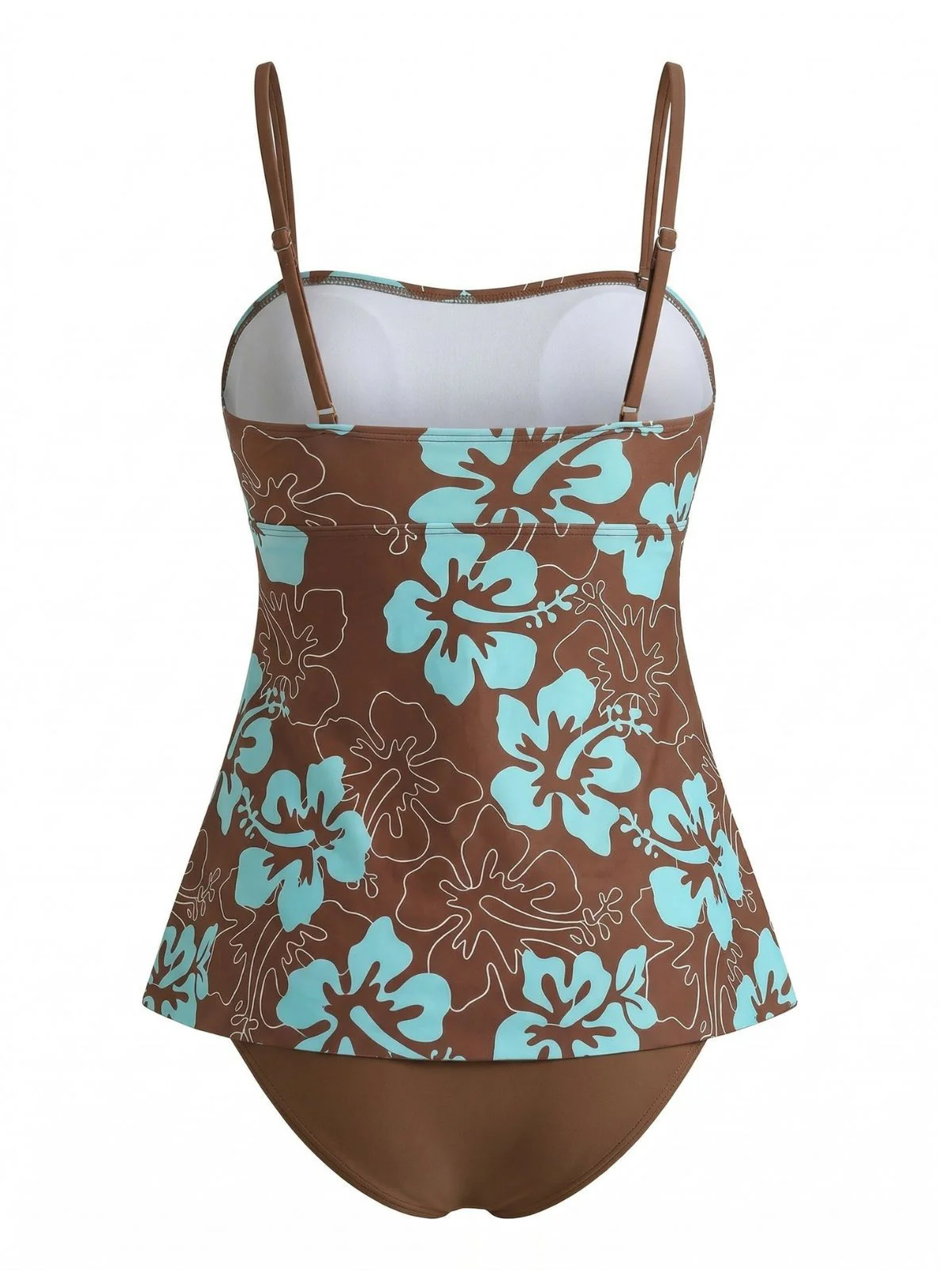 Multicolor 1970s Boho Strap Tankini Set - Image 3