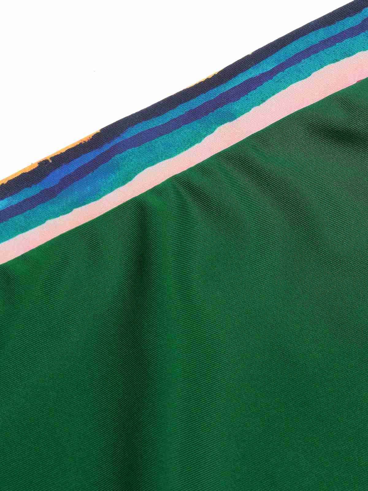 Multicolor 1970s Boho Stripes Swimsuit With Cover-Up - Image 8