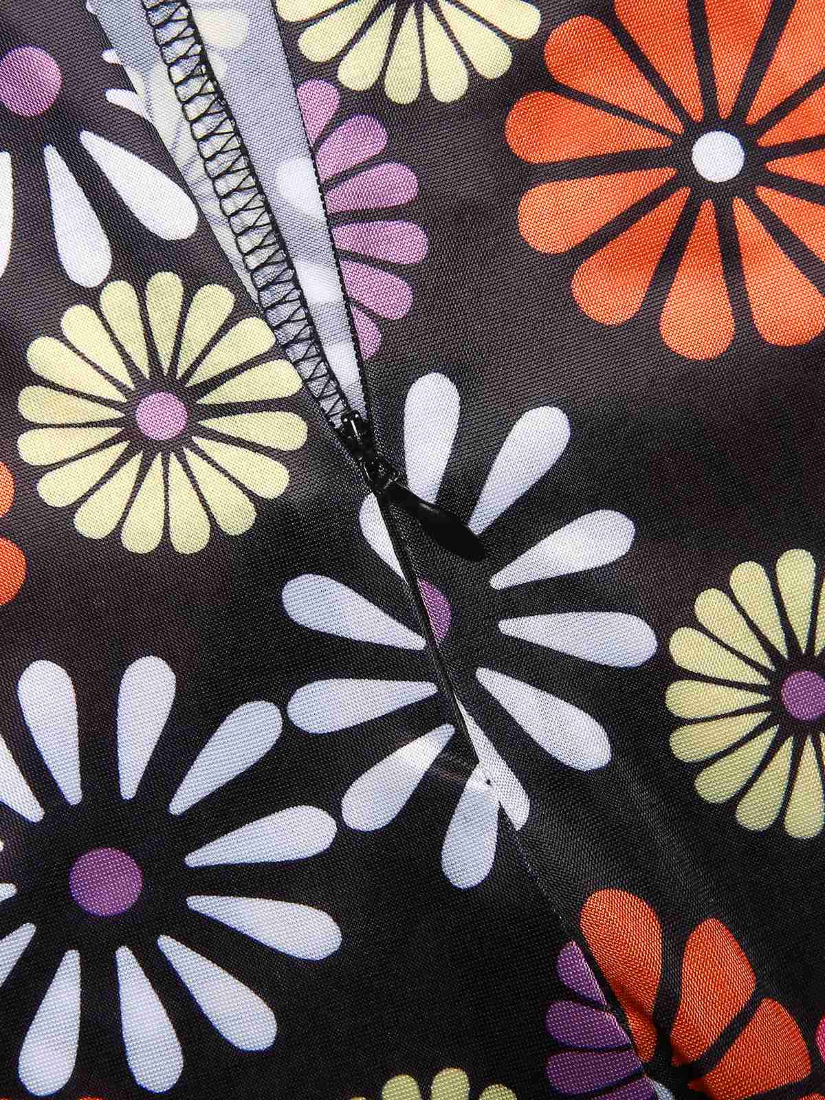 [Pre-Sale] Multicolor 1970s Hippie Floral Halter Jumpsuit - Image 5