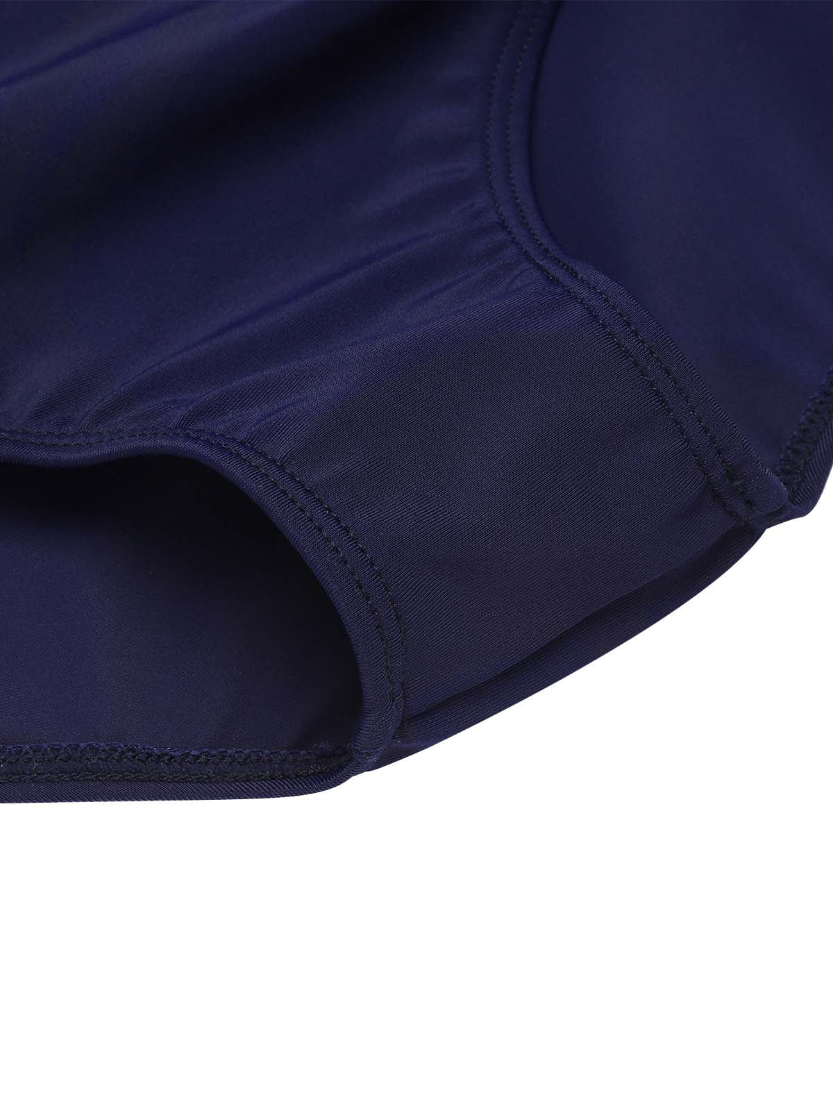 Navy Blue 1930s Halter One-piece Swimsuit - Image 7