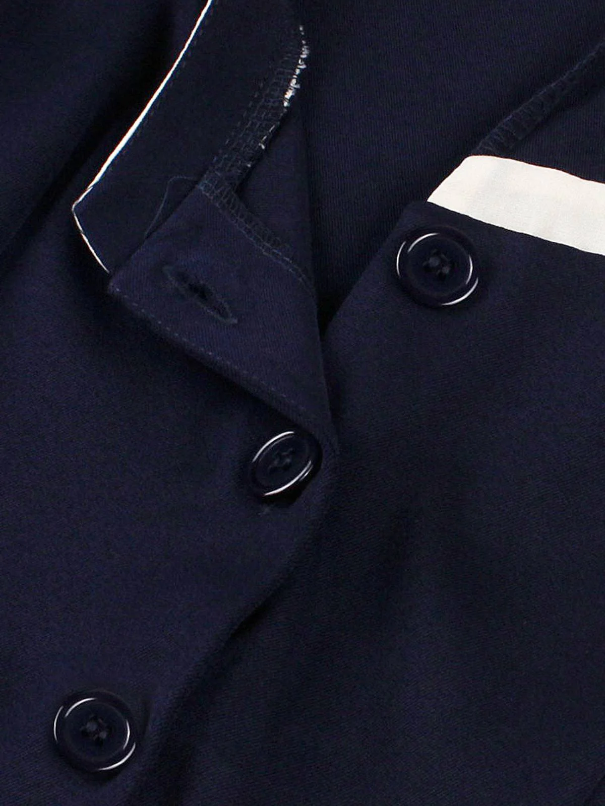 Navy Blue 1950s Nautical Square Neck Belted Dress - Image 3