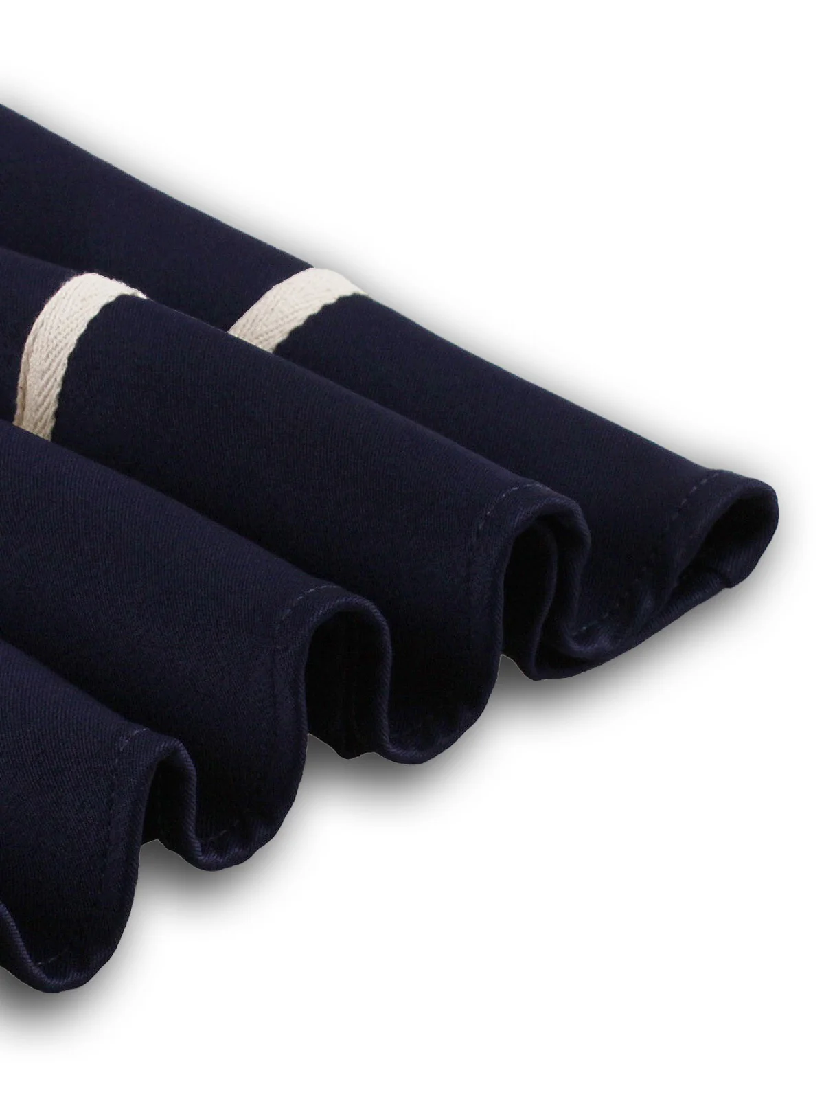 Navy Blue 1950s Nautical Square Neck Belted Dress - Image 6