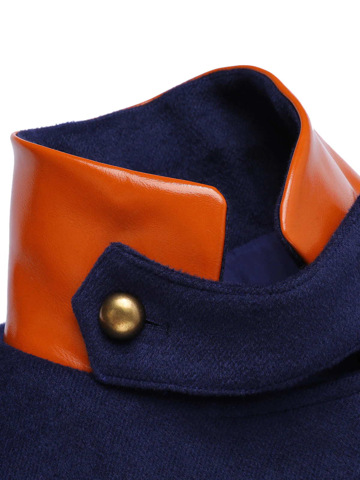Navy Blue 1950s Patchwork Button Coat - Image 7