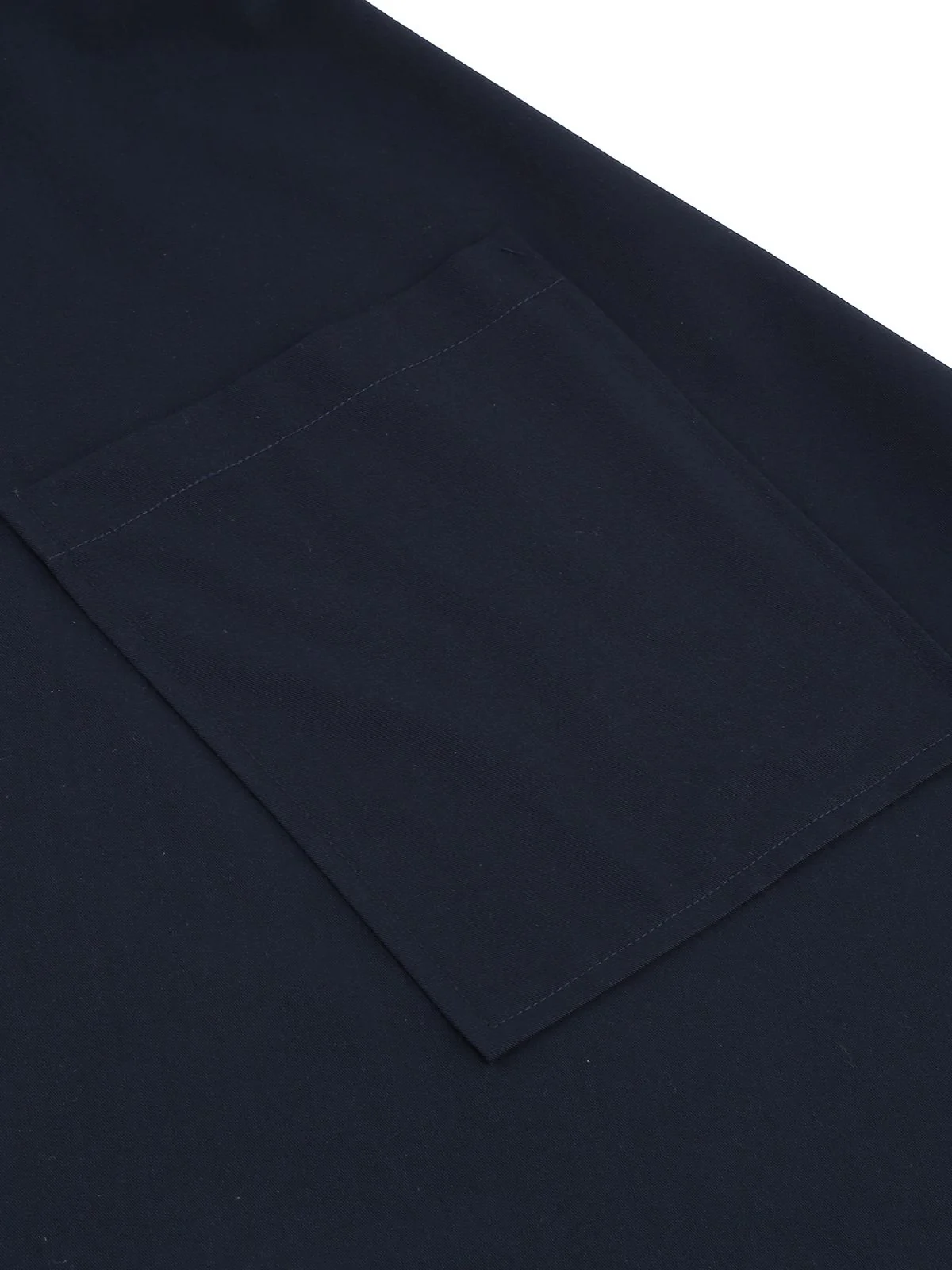 Navy Blue 1950s Solid Belt Swing Dress - Image 5