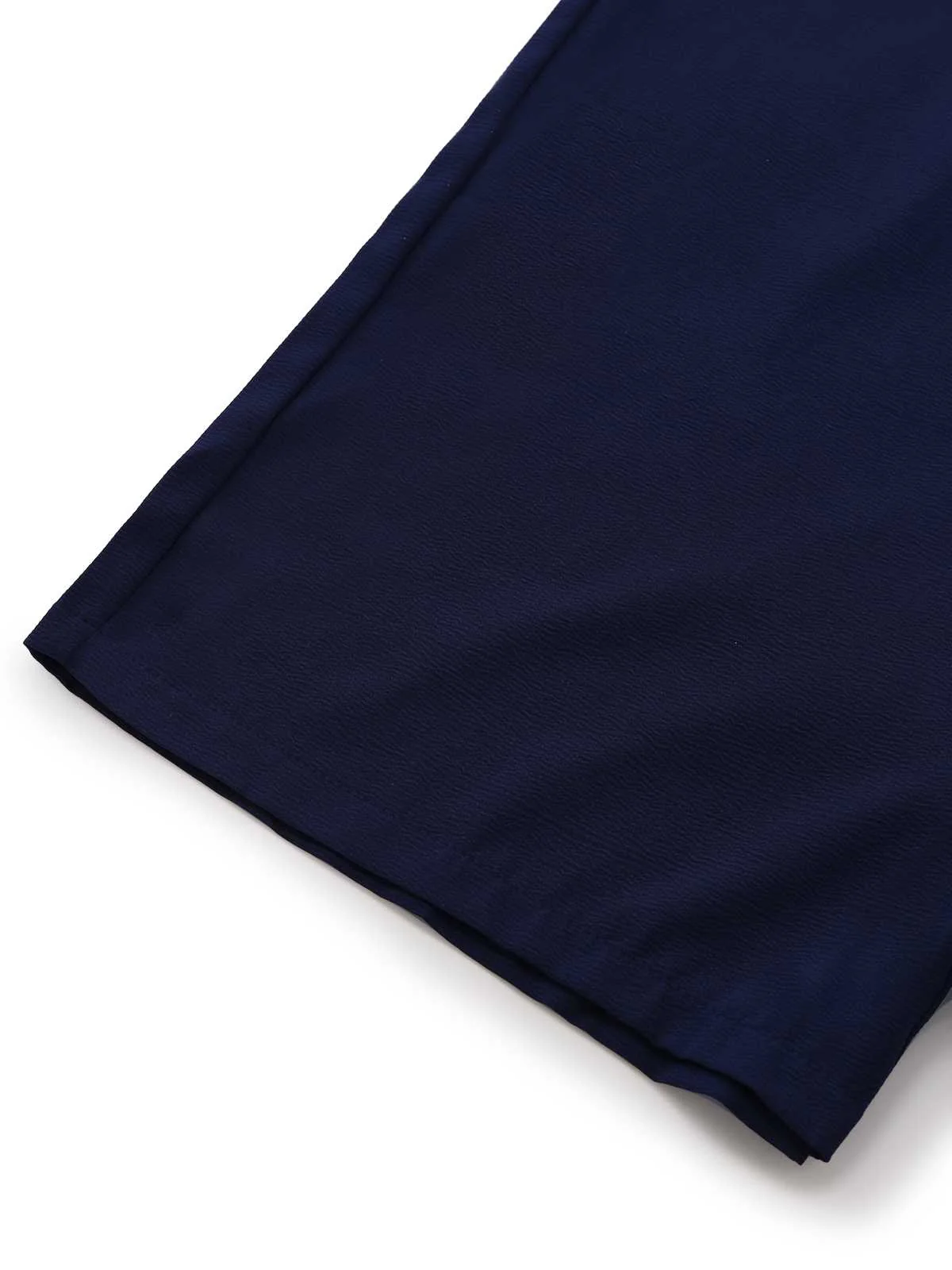 Navy Blue 1980s Belted Solid Romper - Image 6