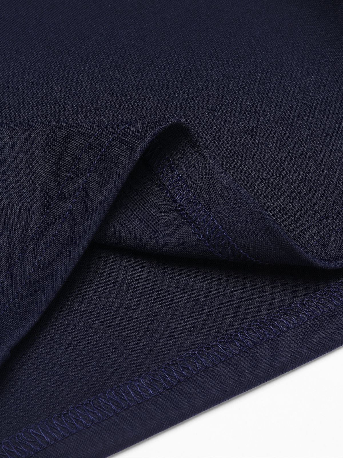 Navy Blue 1950s Patchwork Off-shoulder Striped Romper - Image 8
