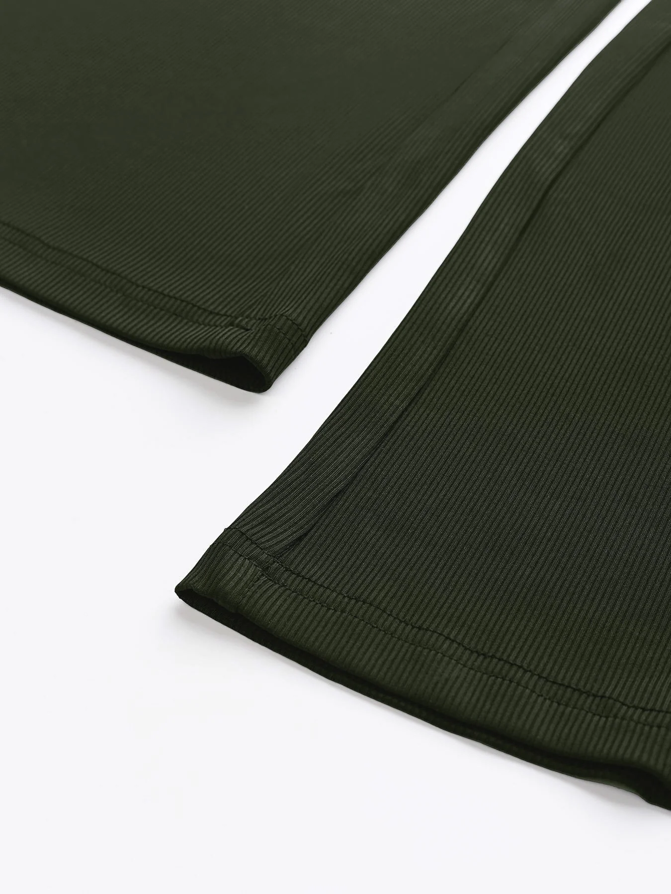 Olive Green 1950s V-Neck Sheer Polka Dot Sleeve Jumpsuit - Image 5