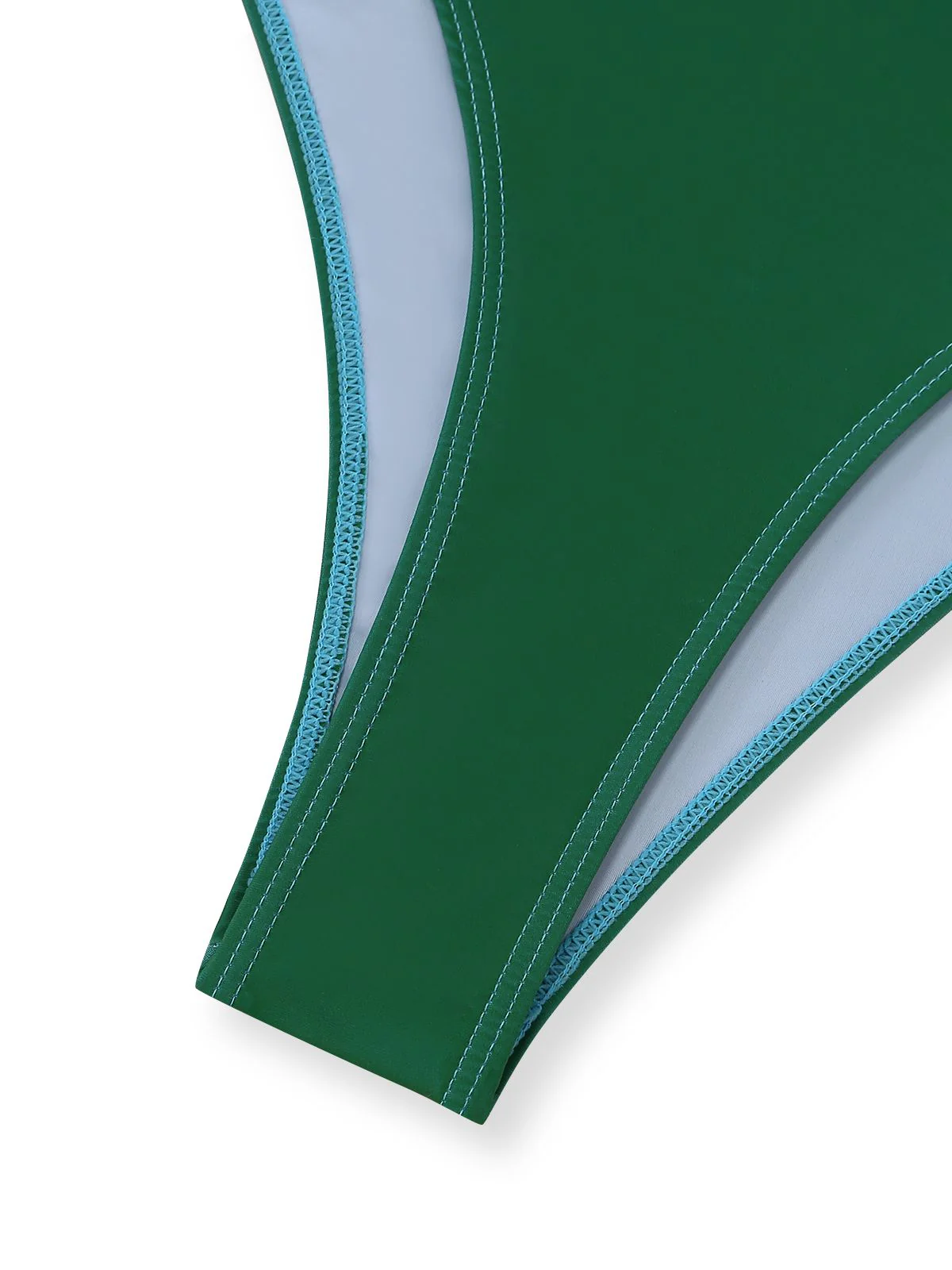 Ombre Green 1930s Ruched One-Piece Swimsuit - Image 6