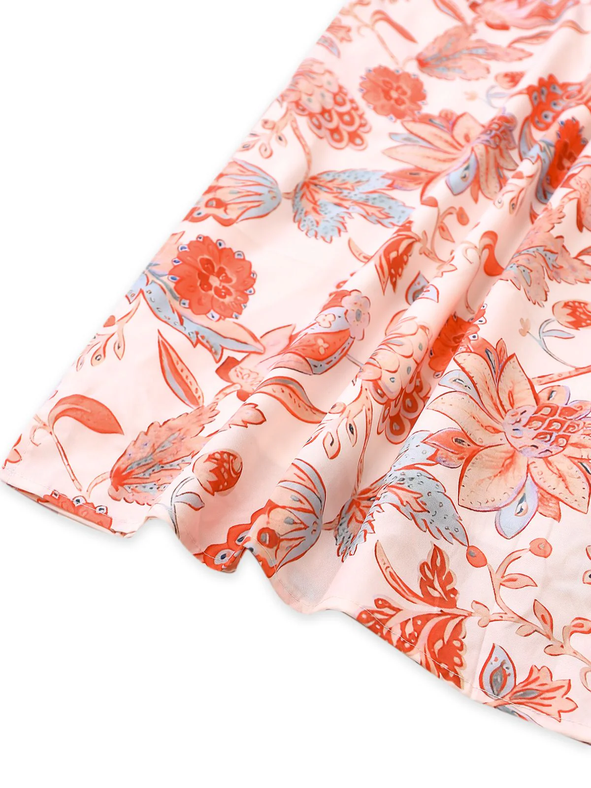 Orange 1930s Floral Strappy Maxi Dress - Image 5