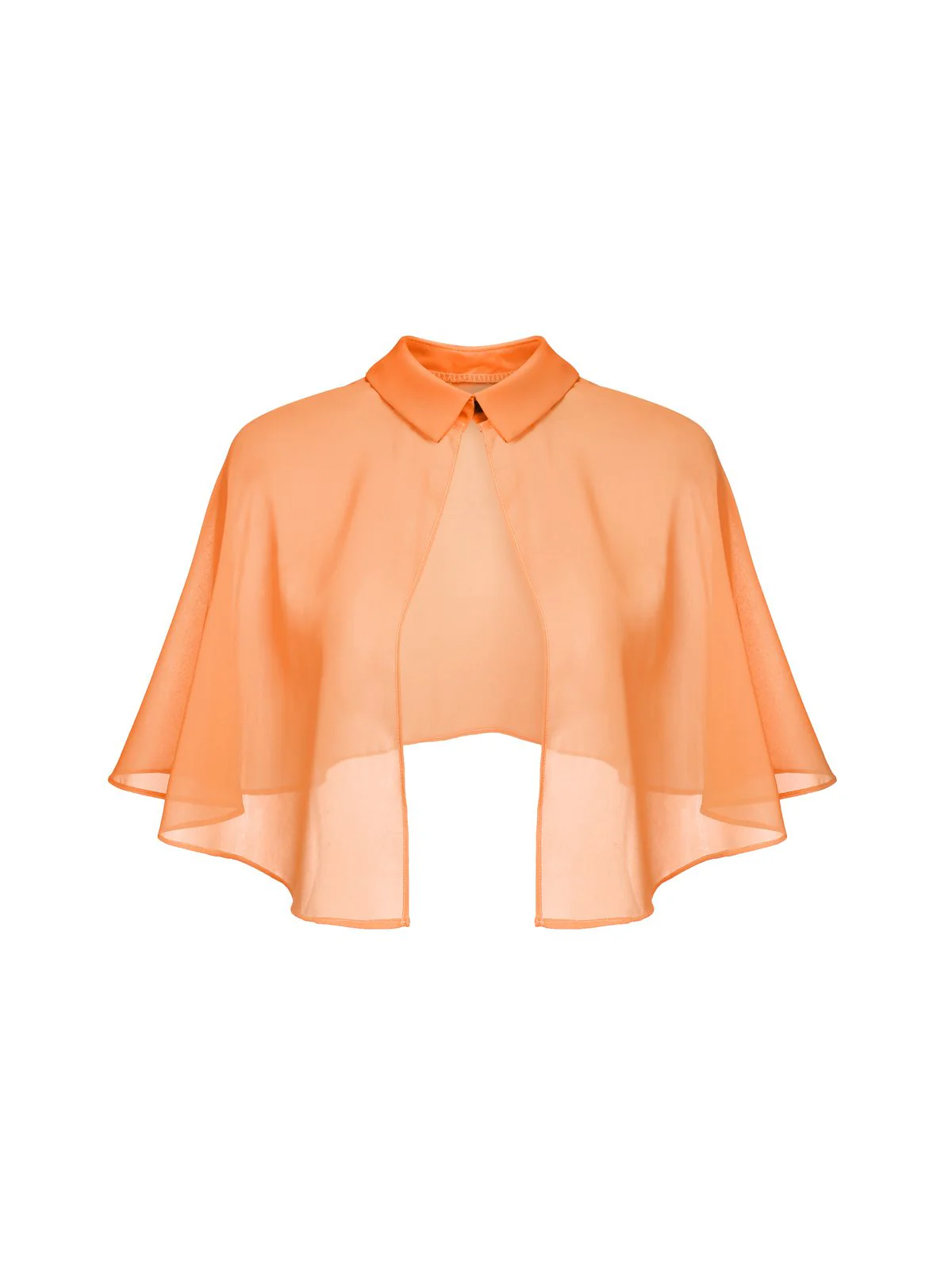 [US Warehouse] Orange 1950s Cape Patchwork Swing Dress - Image 4