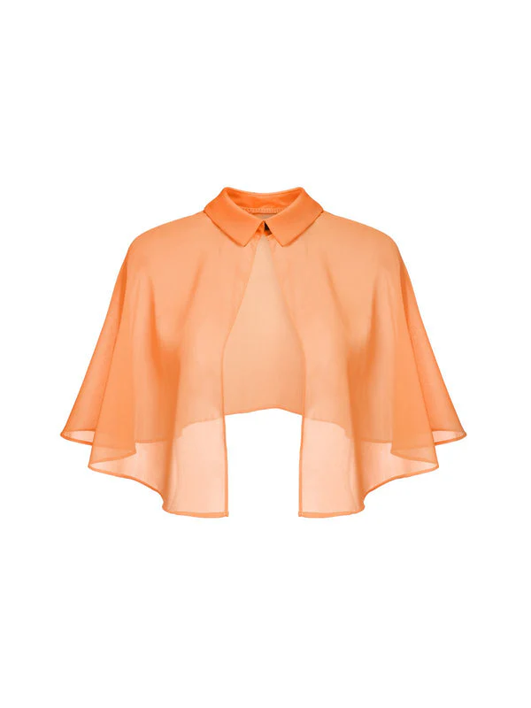 Orange 1950s Cape Patchwork Swing Dress - Image 4