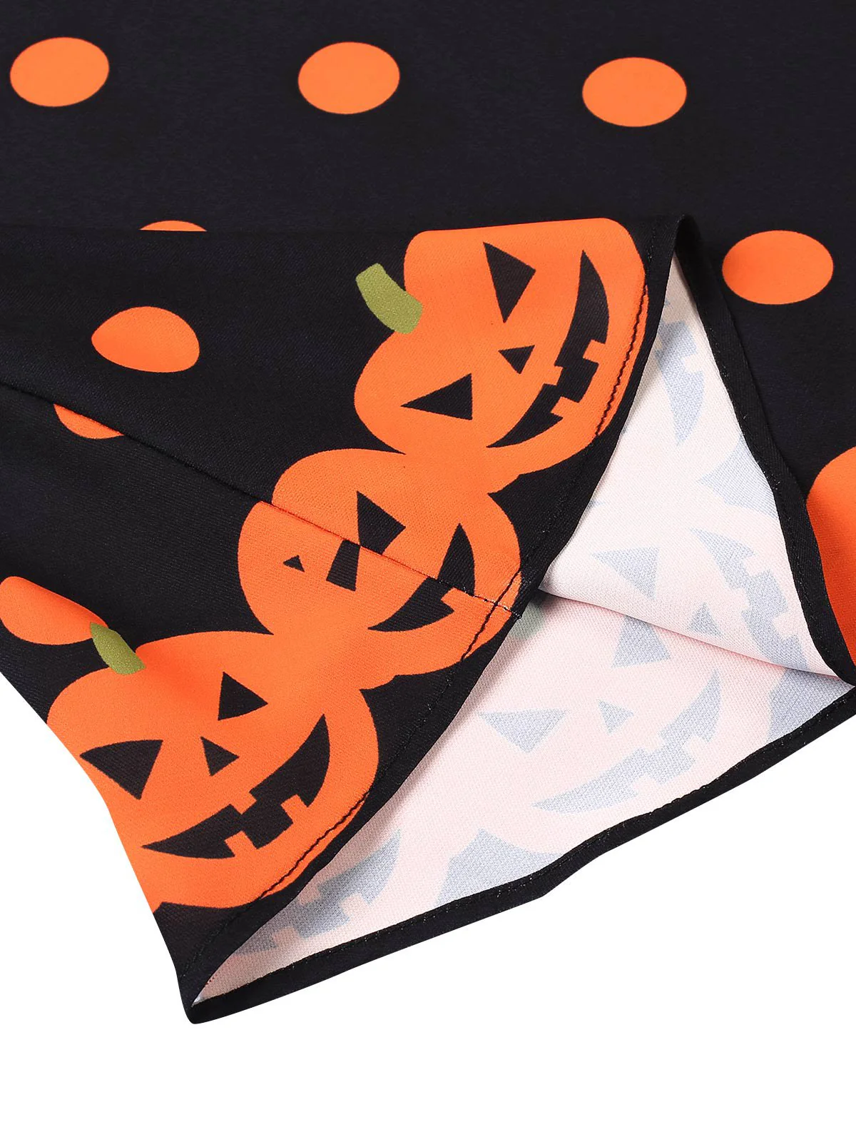 Orange 1950s Pumpkin Face Sweetheart Neck Dress - Image 5