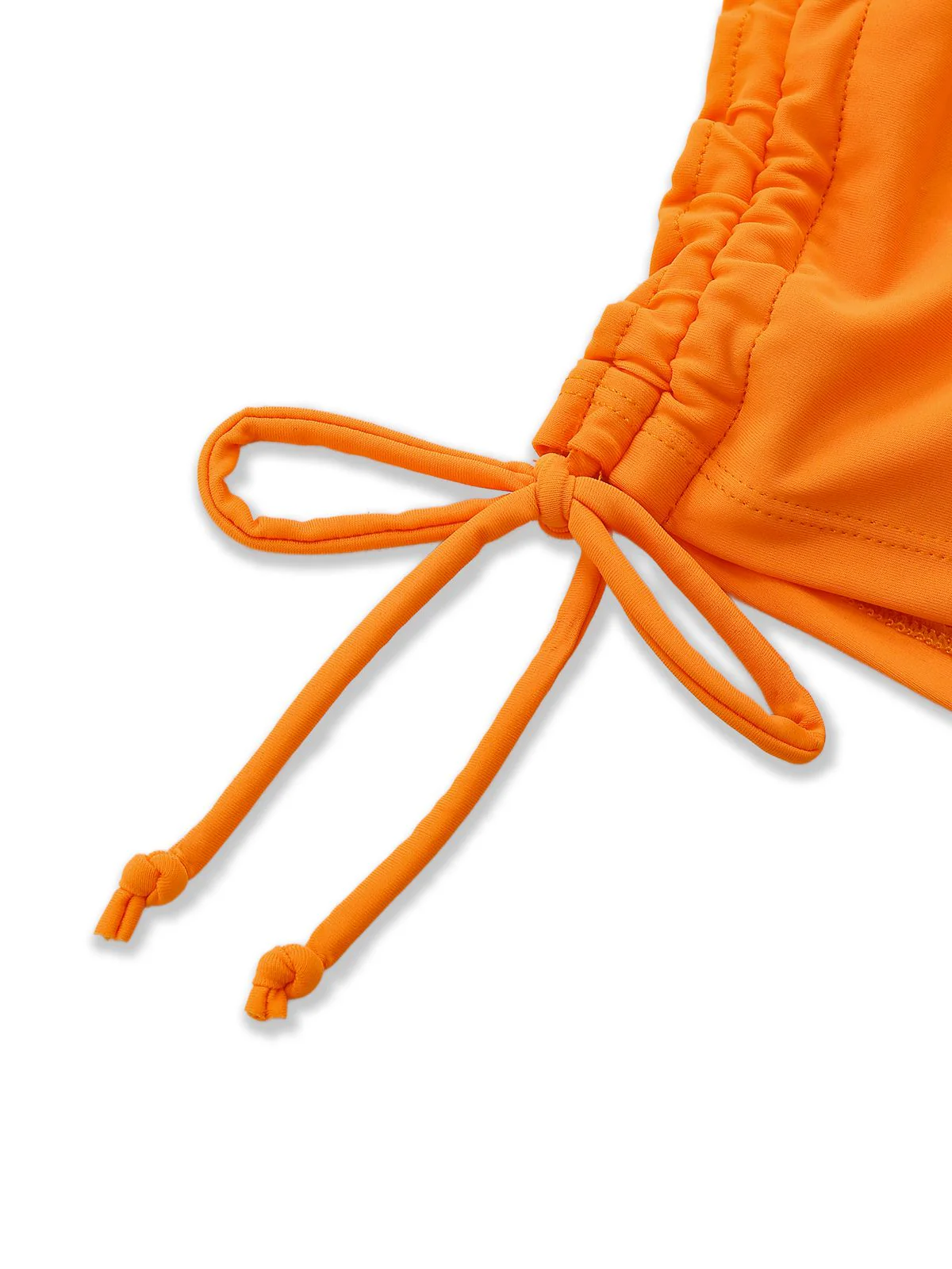 Orange 1960s Floral Backless Bikini Set - Image 5