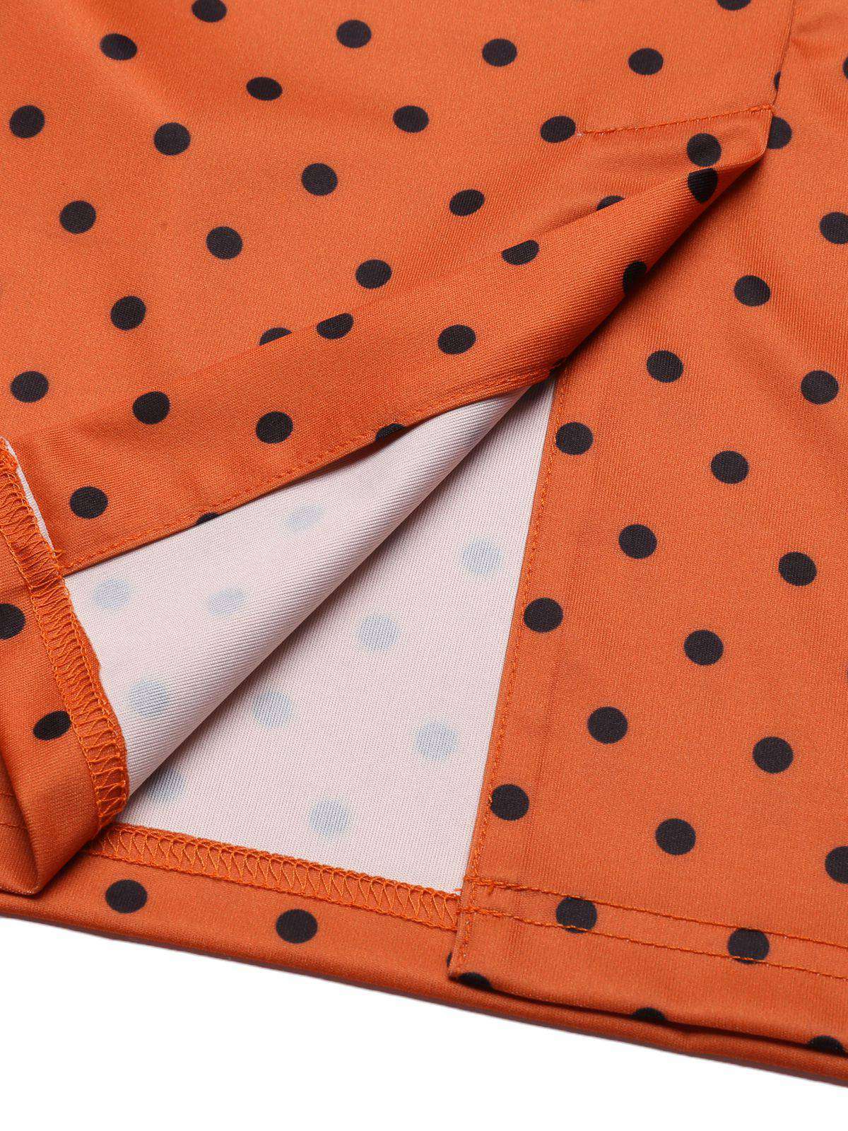 Orange 1960s Illusion Bodycon Dress - Image 8