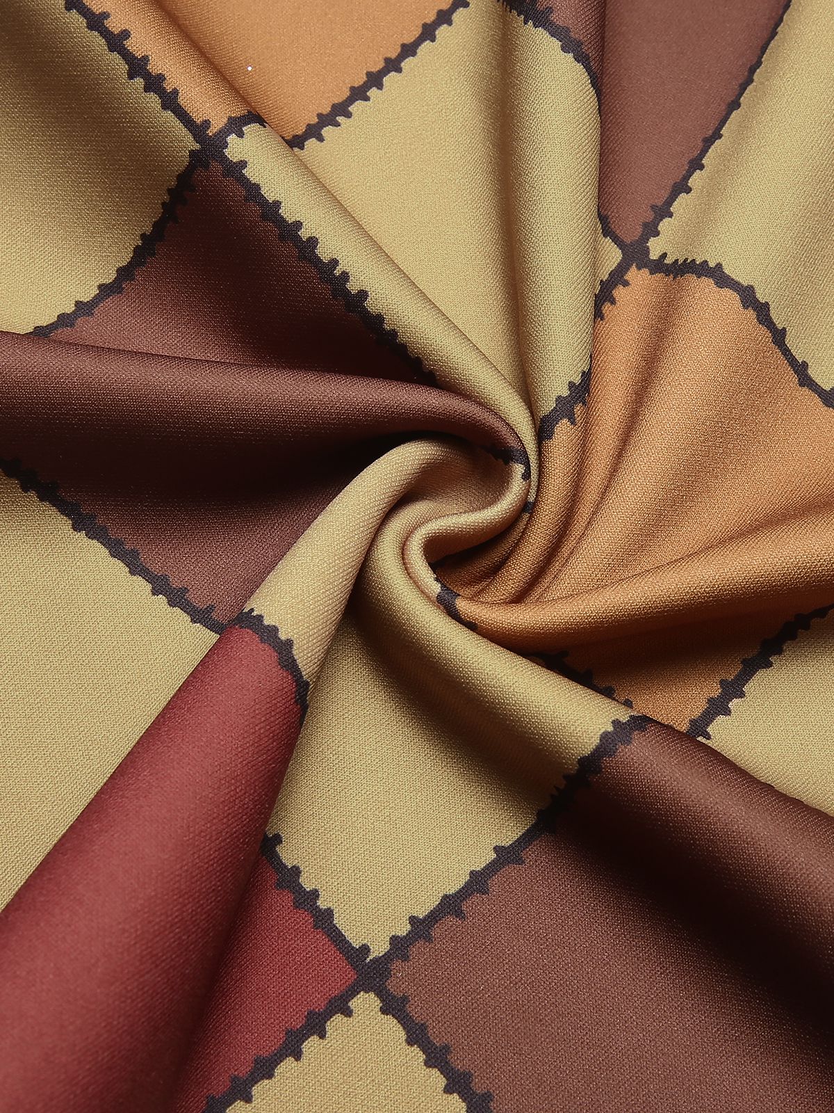 1970s Geometric Pattern Patchwork Halter Jumpsuit - Image 4