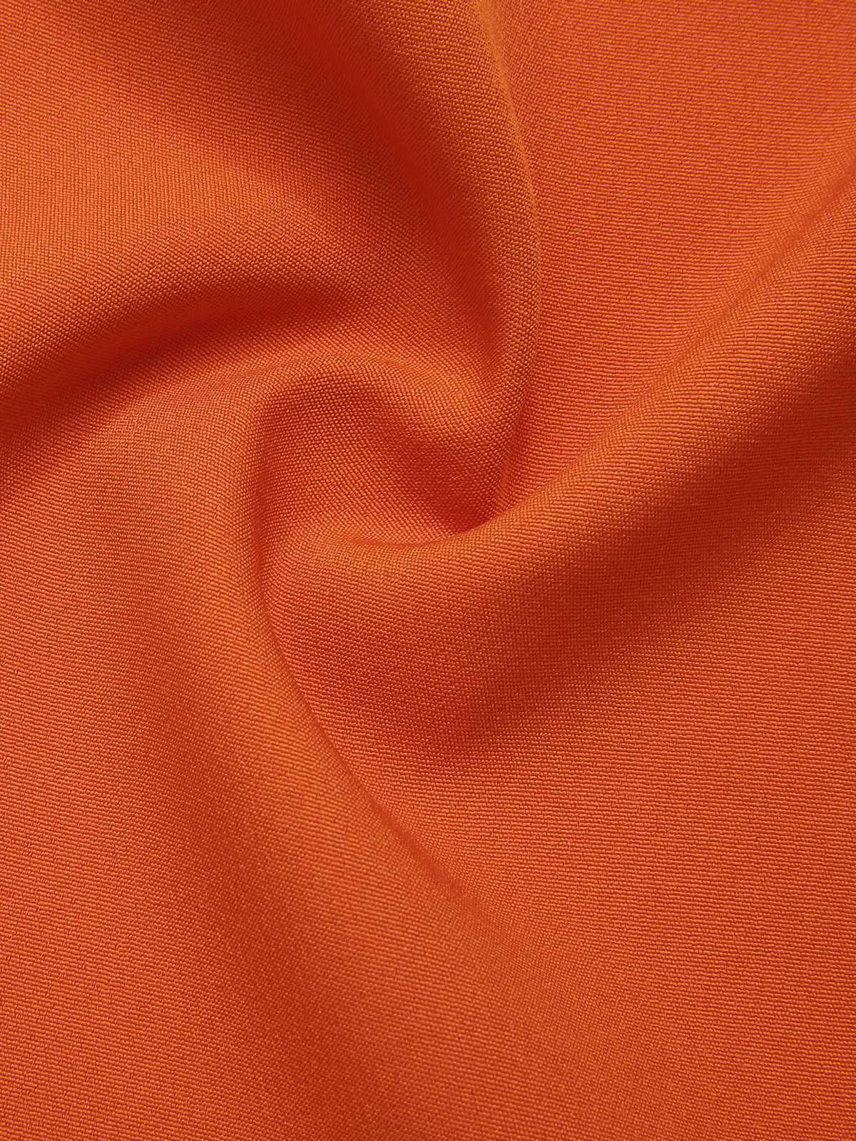 Orange Red 1960s Button Solid Belted Skirt - Image 7