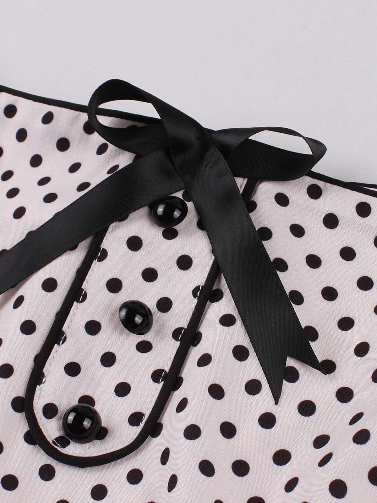 Pale Pink 1950s Polka Dots Swing Dress - Image 3
