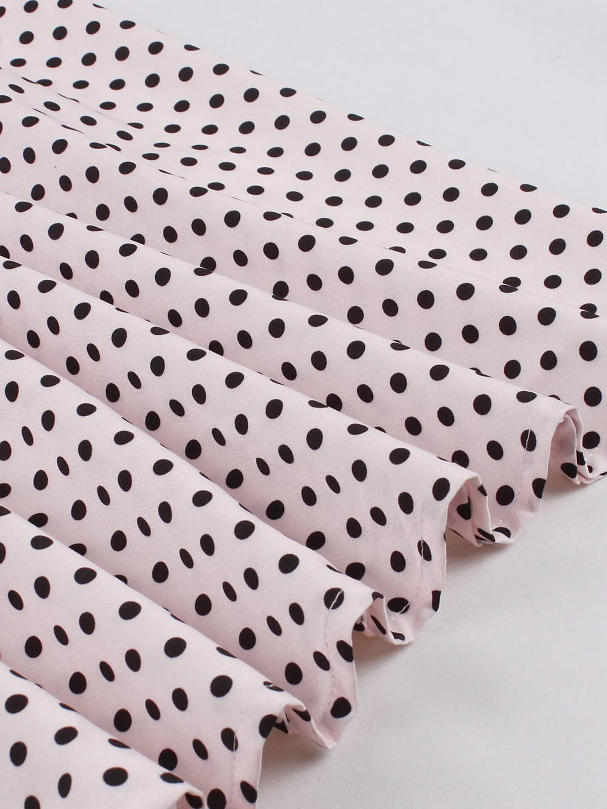 Pale Pink 1950s Polka Dots Swing Dress - Image 4