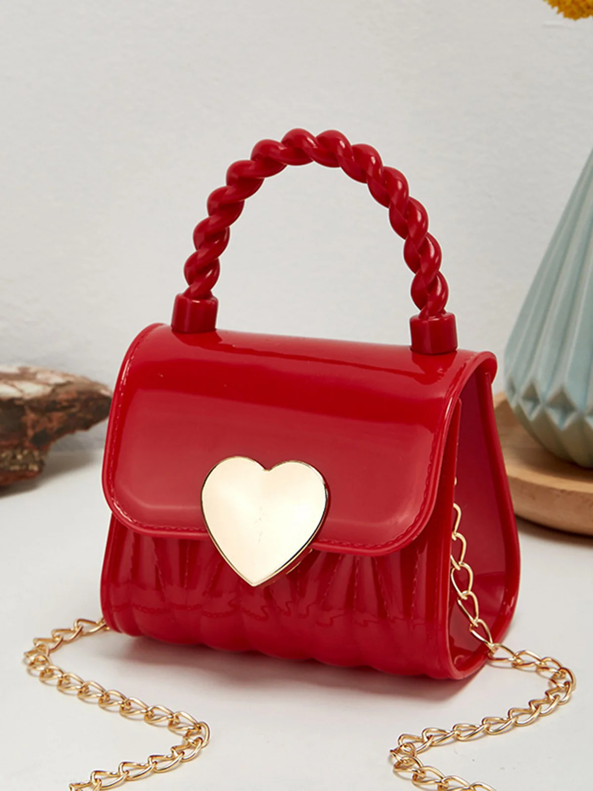 Patent Leather LOVE Handle Mini Handbag - Image 2