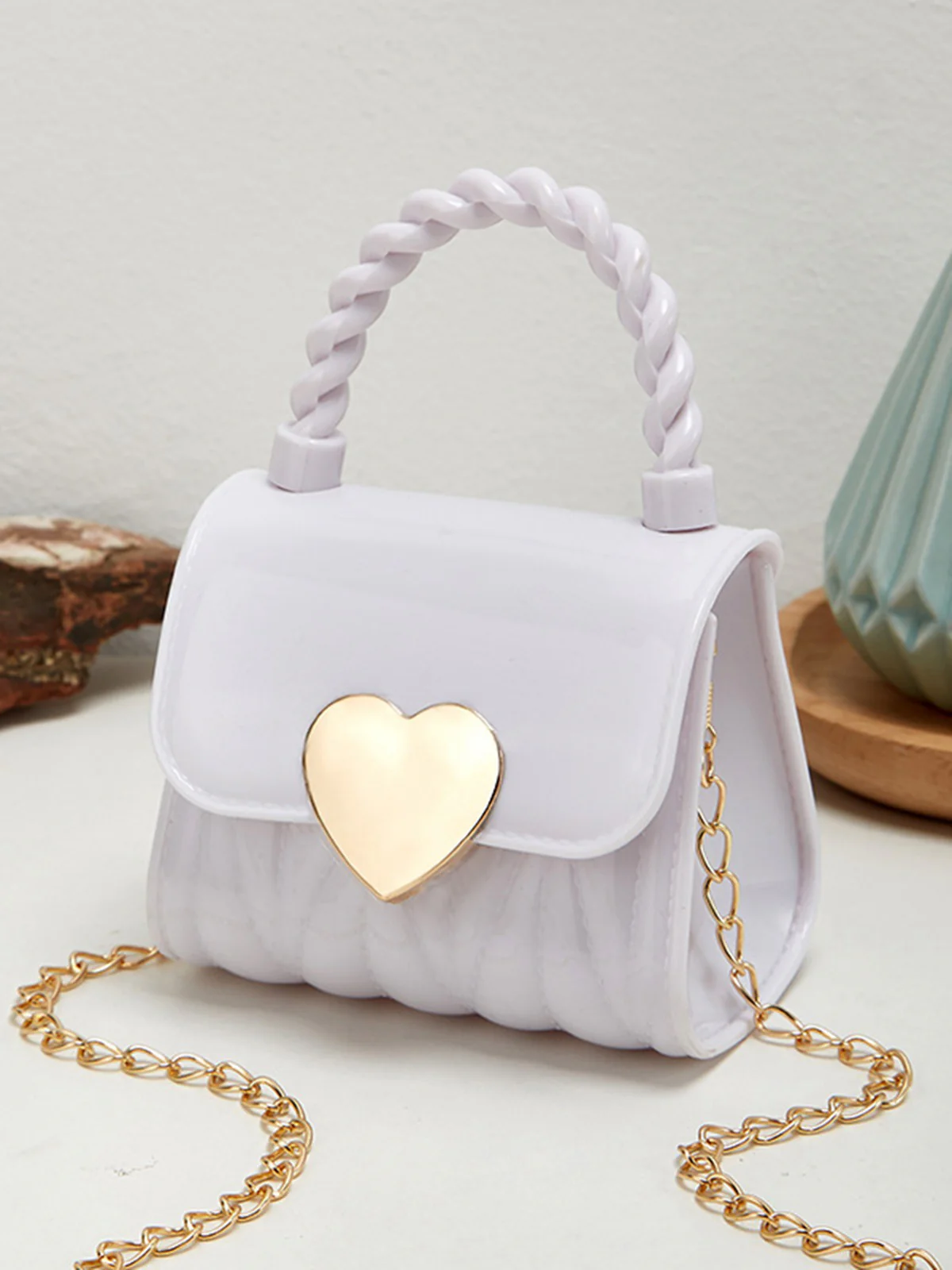 Patent Leather LOVE Handle Mini Handbag - Image 4