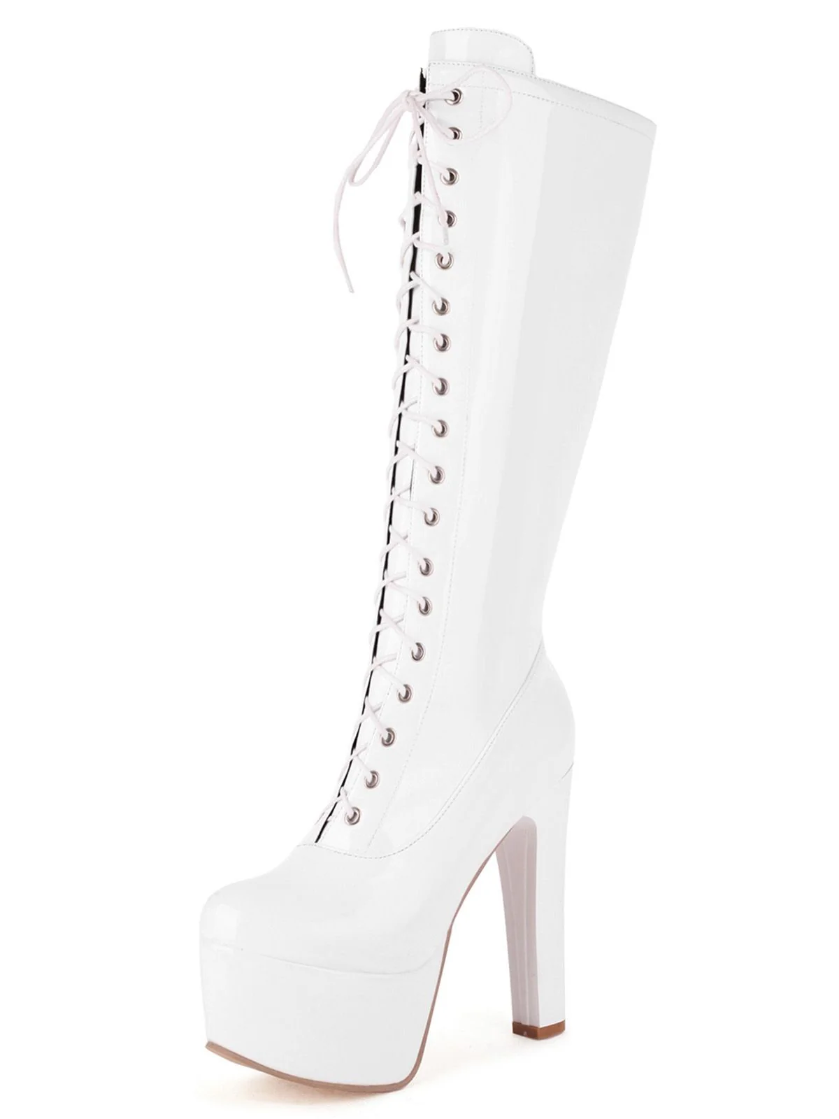 Patent Leather Sky-High Stiletto Boots - Image 6