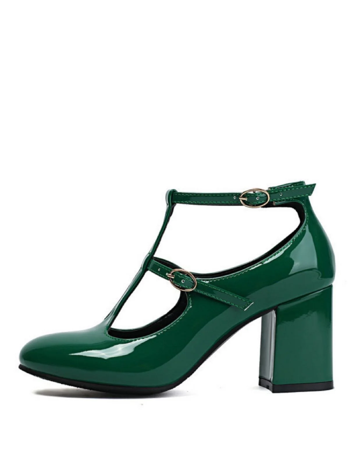 Patent T-Strap High Heel Pumps - Image 5