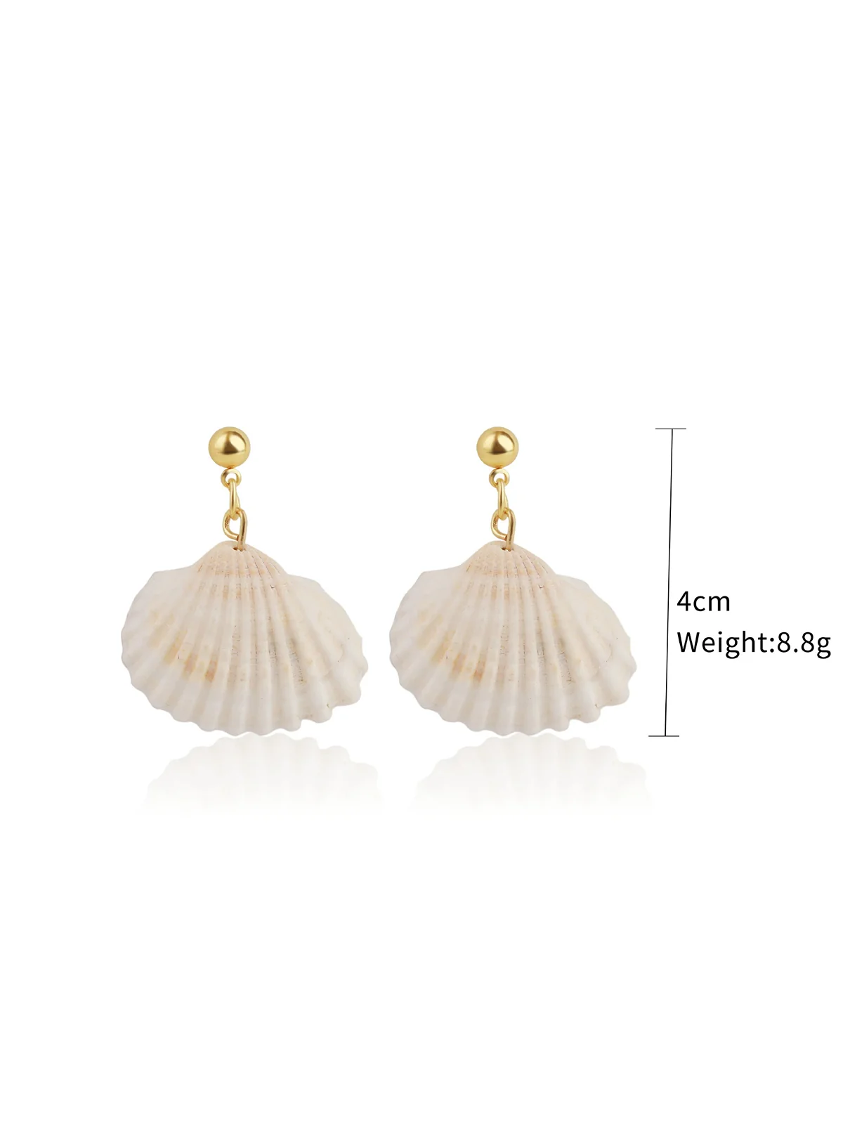 Pearl Mermaid Tail Seashell Dangle Earrings - Image 6