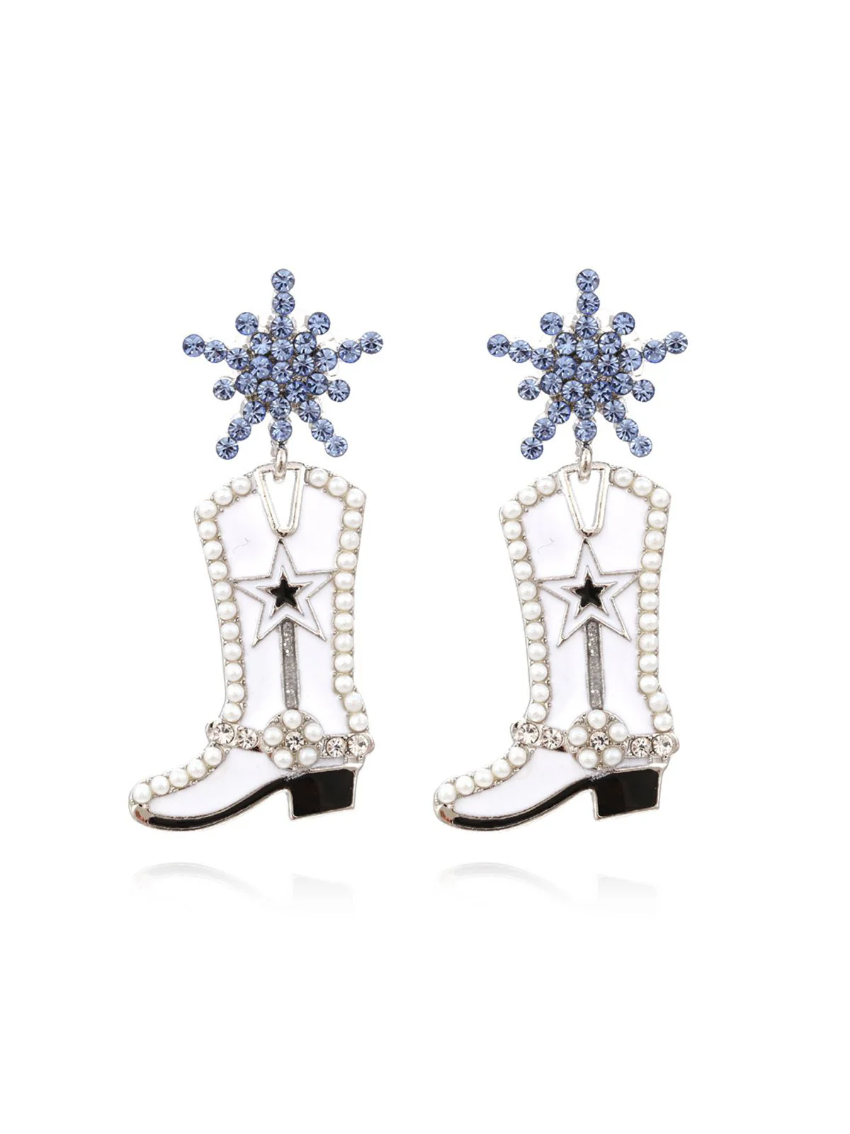 Pearl Star Cowboy Boot Earrings - Image 2