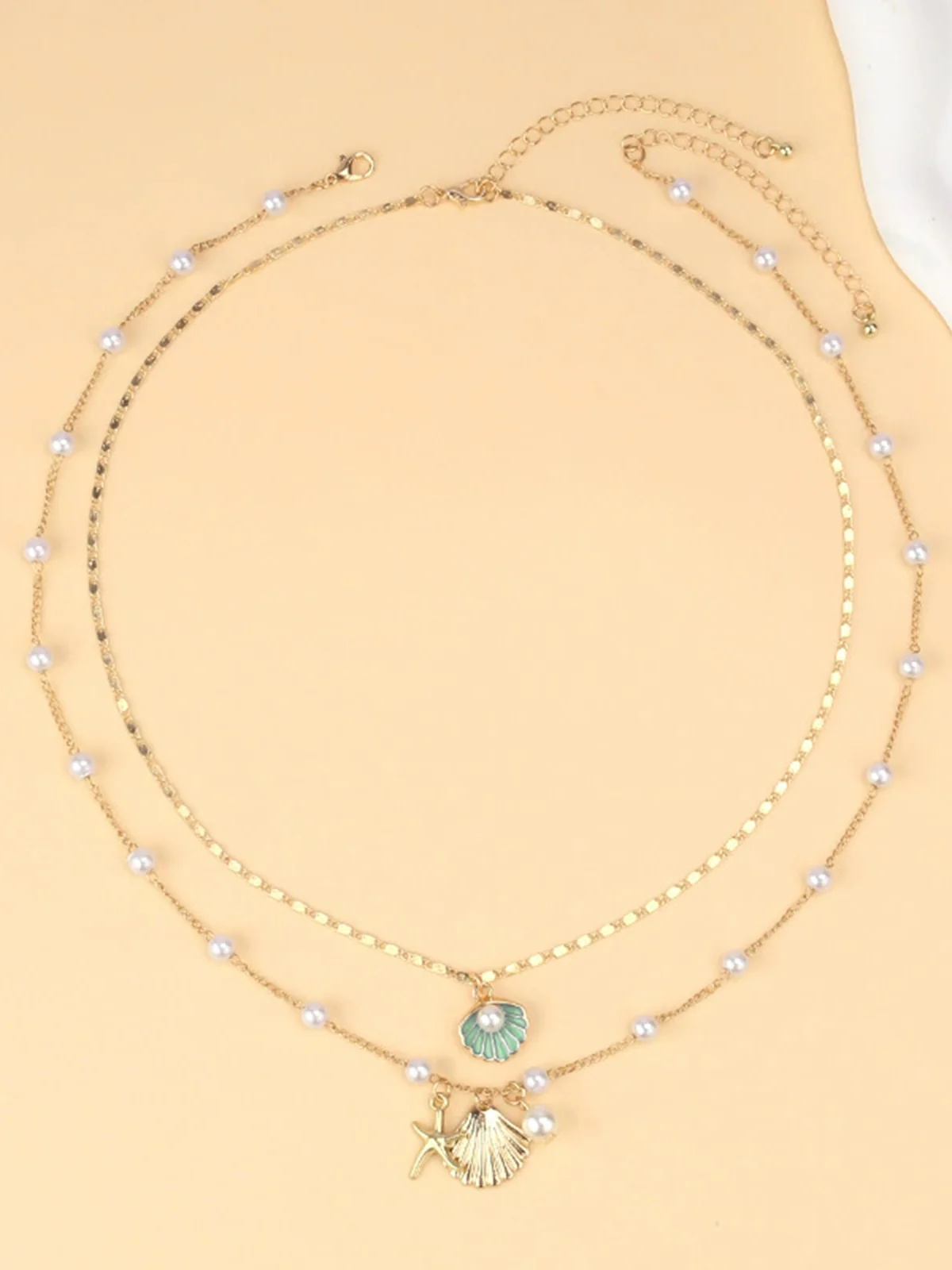 Pentagram Pearl Shell Necklace - Image 2
