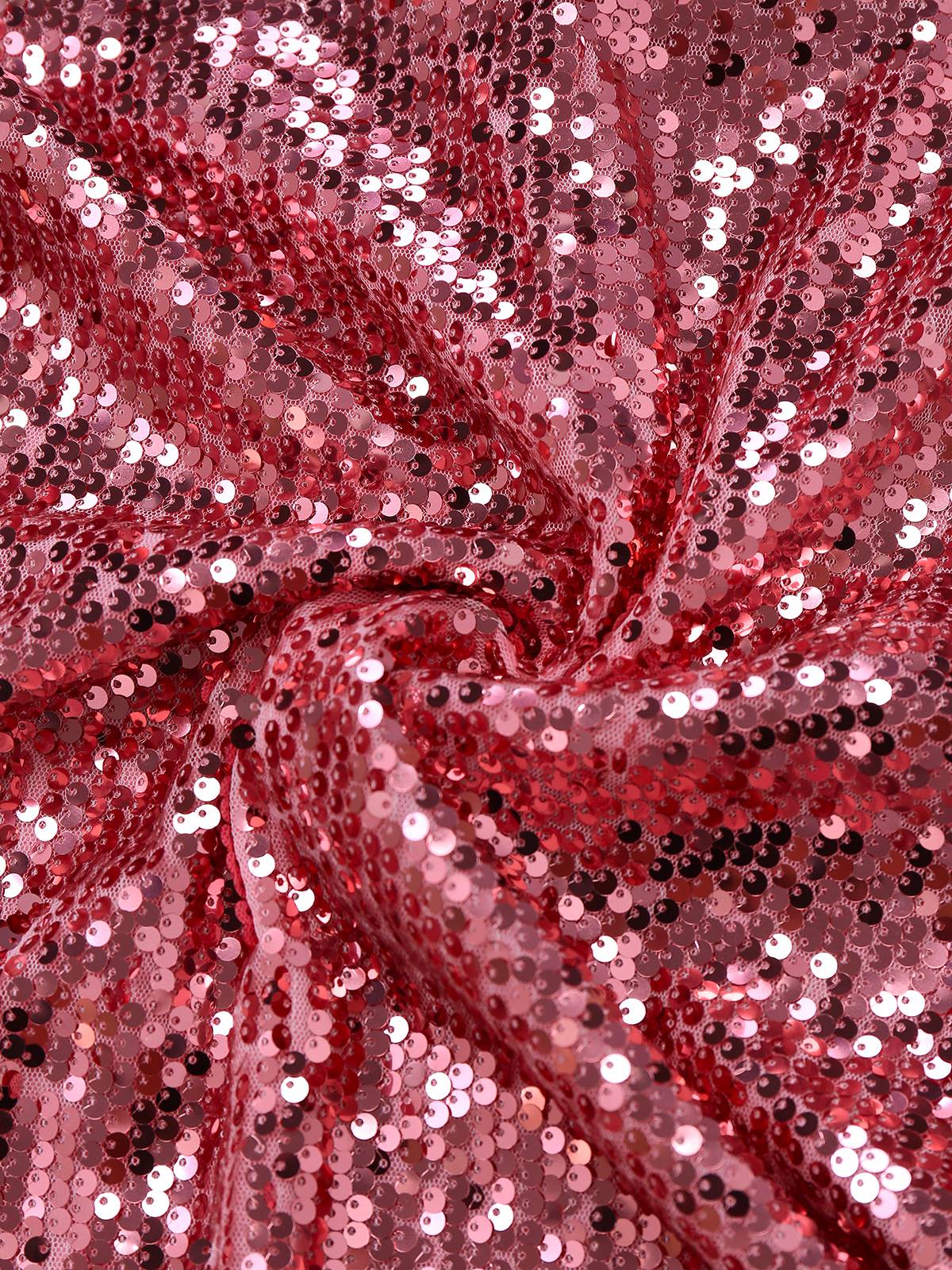 Pink 1920s Sequin Cap-Sleeve High Slit Maxi Dress - Image 6