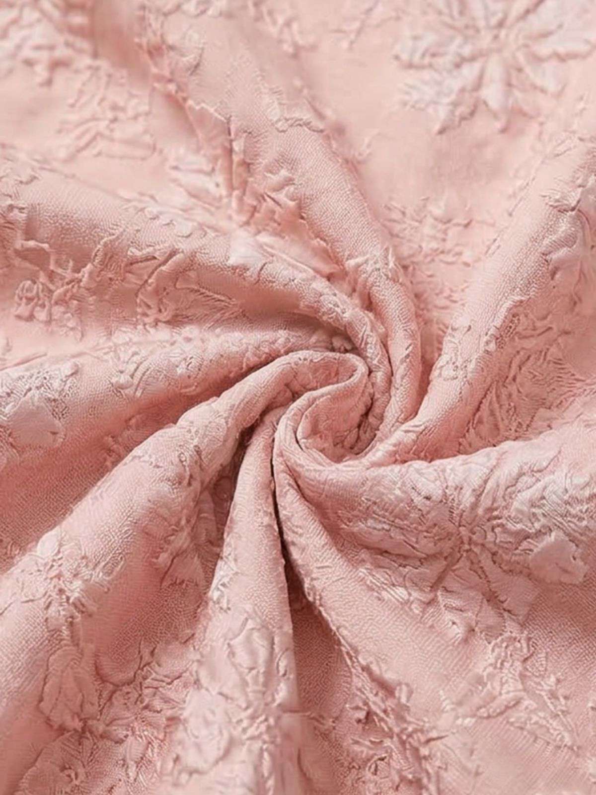 Pink 1930s Floral Jacquard Sleeveless Maxi Dress - Image 8