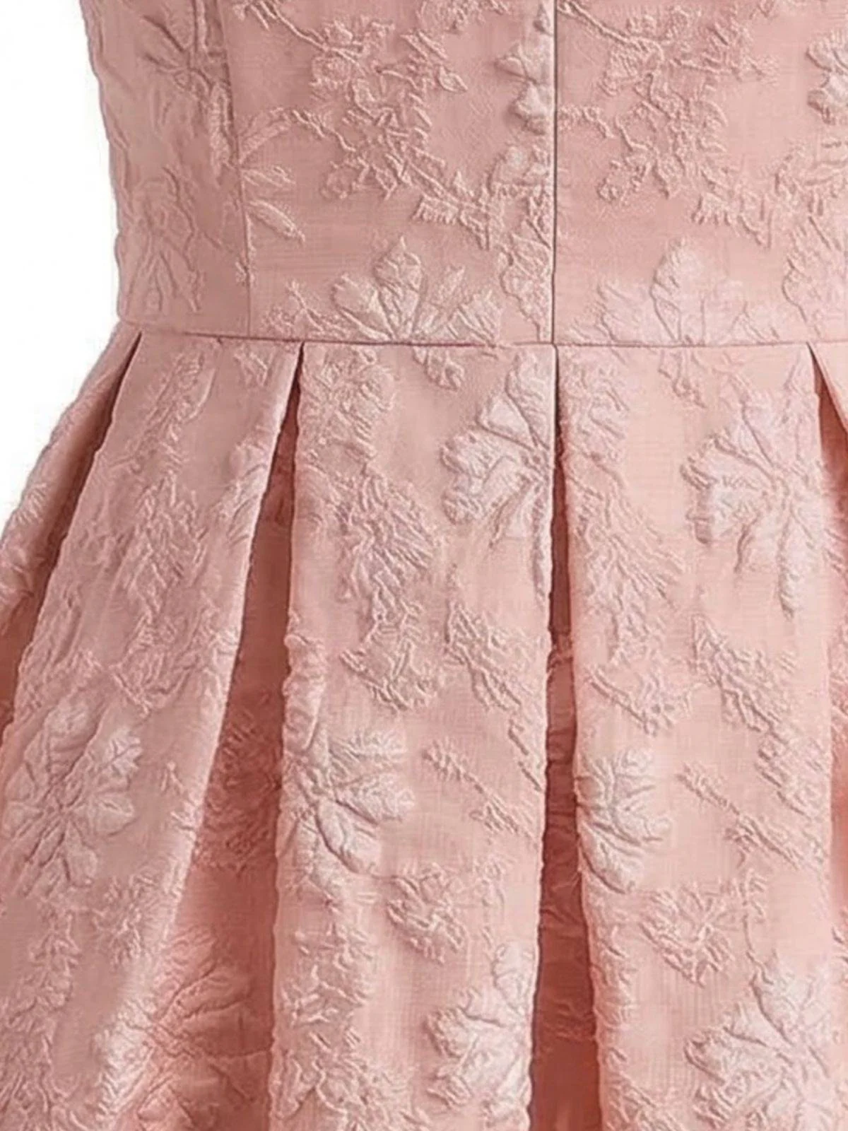 Pink 1930s Floral Jacquard Sleeveless Maxi Dress - Image 9