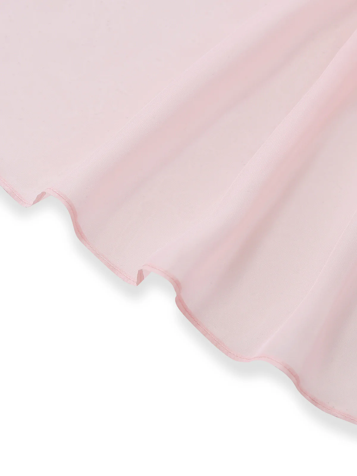 Pink 1930s Mesh Pleated Lace Waist Robe - Image 10