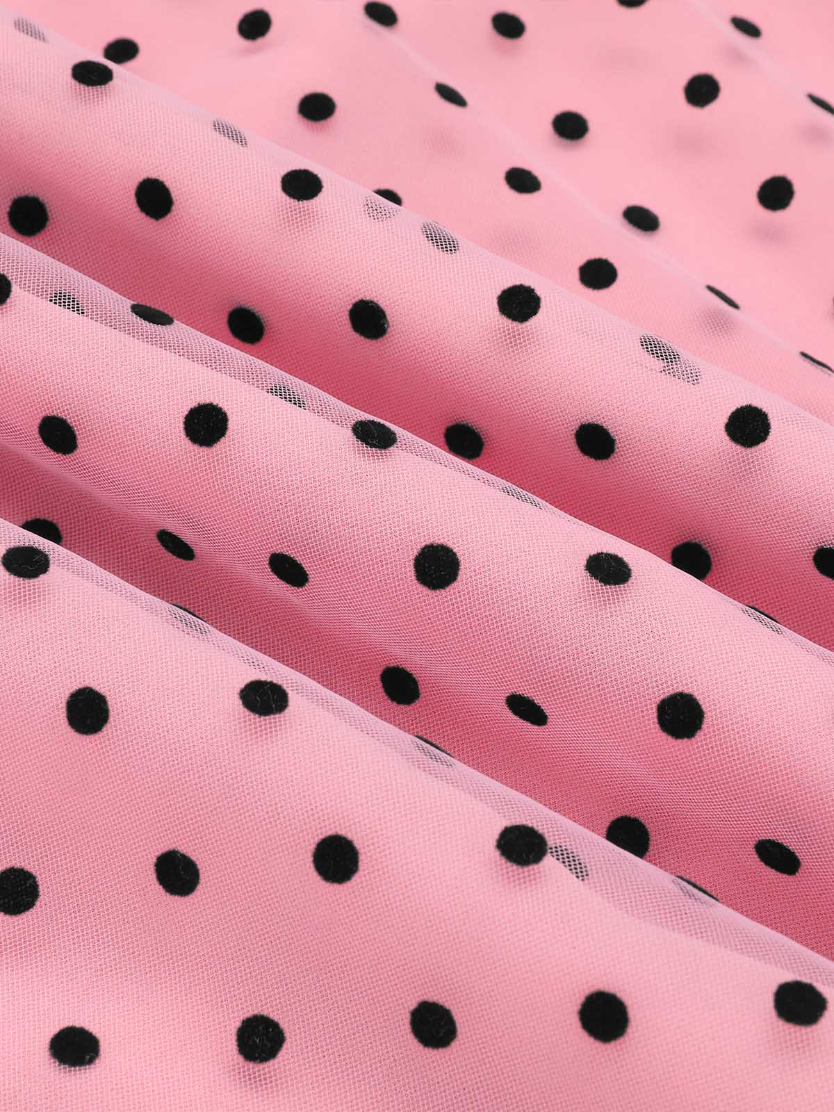 Pink 1930s Polka Dot One-shoulder Jumpsuit - Image 7