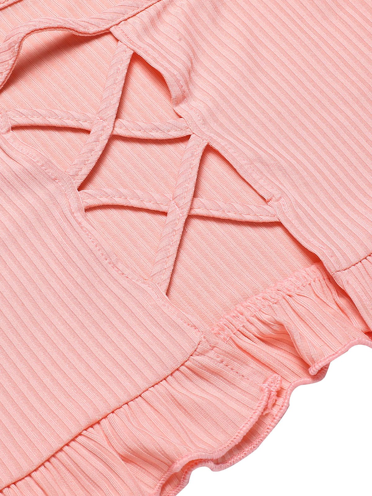 Pink 1930s Scoop Spaghetti Straps Sleepwear Set - Image 4