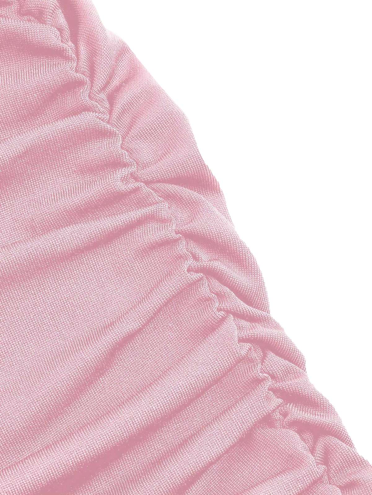 Pink 1930s Solid Wrinkles Fishtail Skirt - Image 4