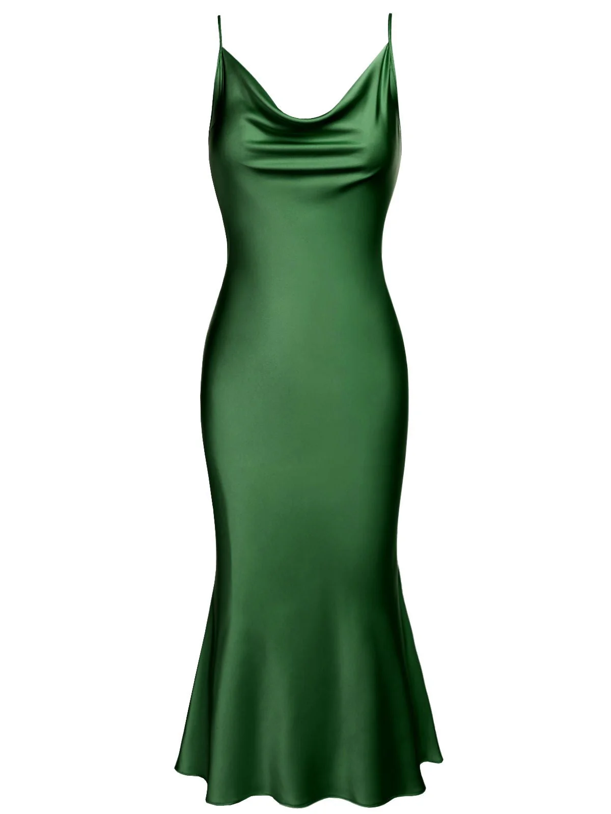 Pink 1930s Spaghetti Strap Fishtail Dress - Image 8