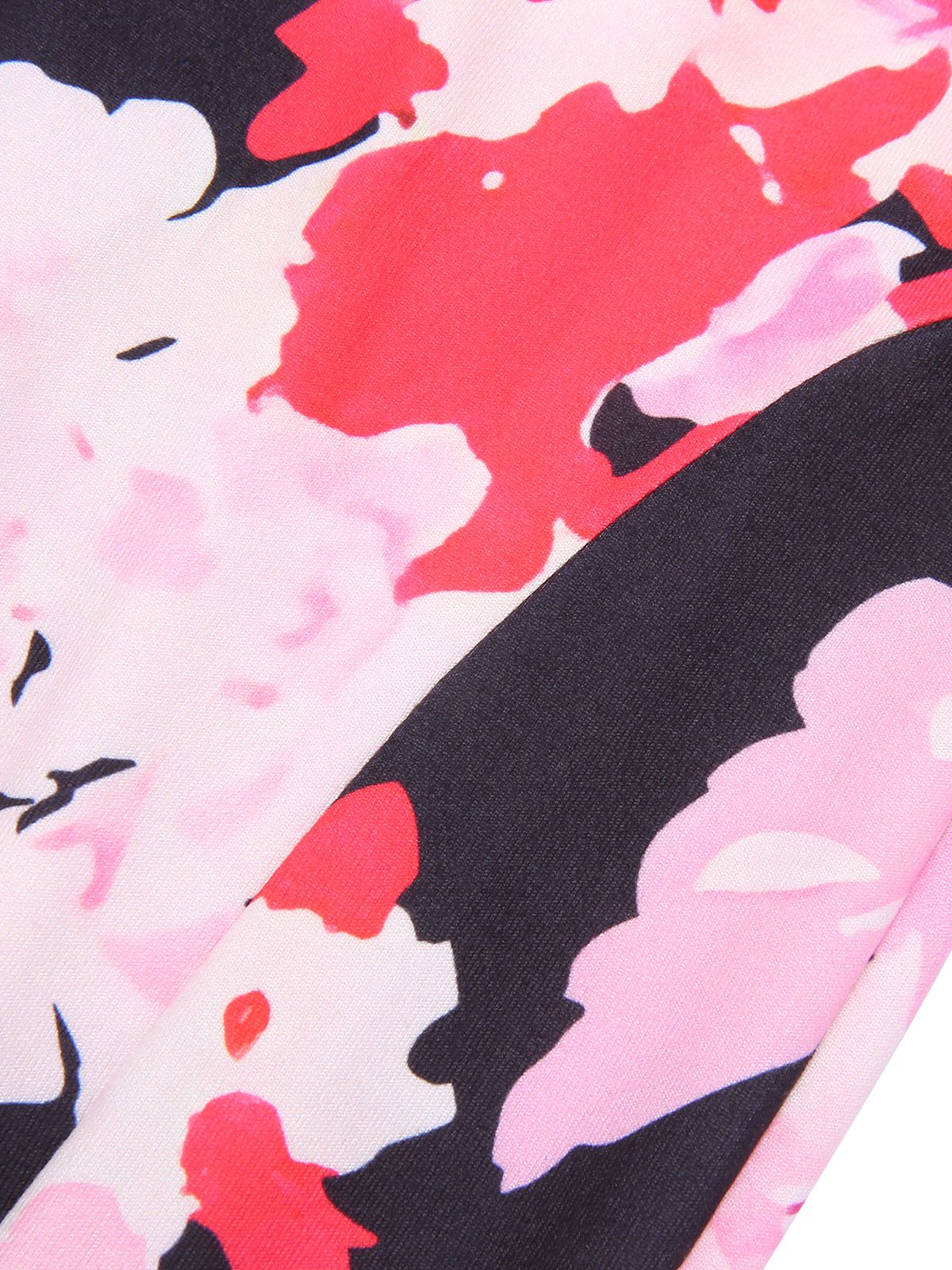 Pink 1930s Spaghetti Strap Floral Mermaid Dress - Image 9