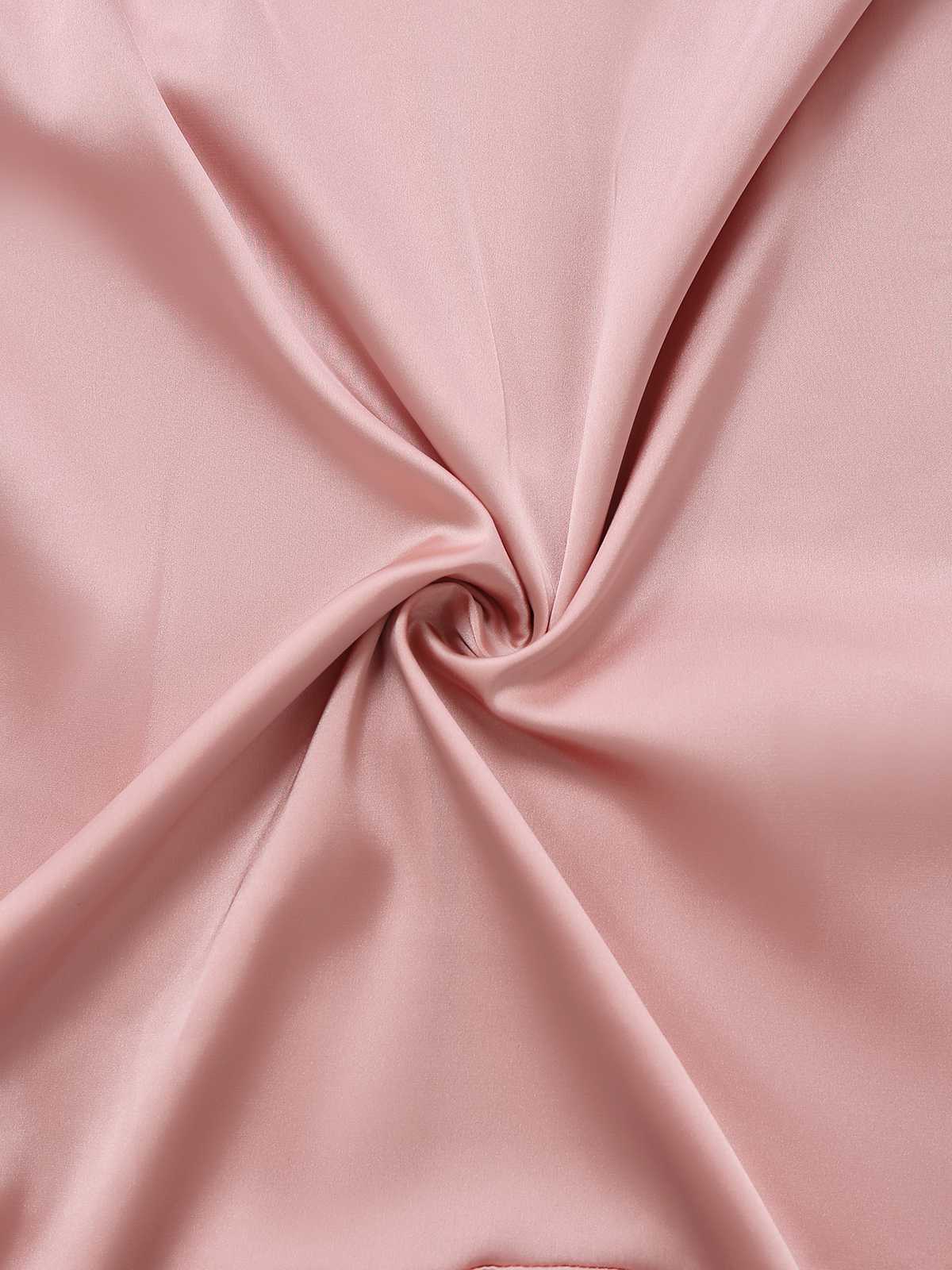 Pink 1930s Strap Lace Ruffles Satin Mermaid Dress - Image 3