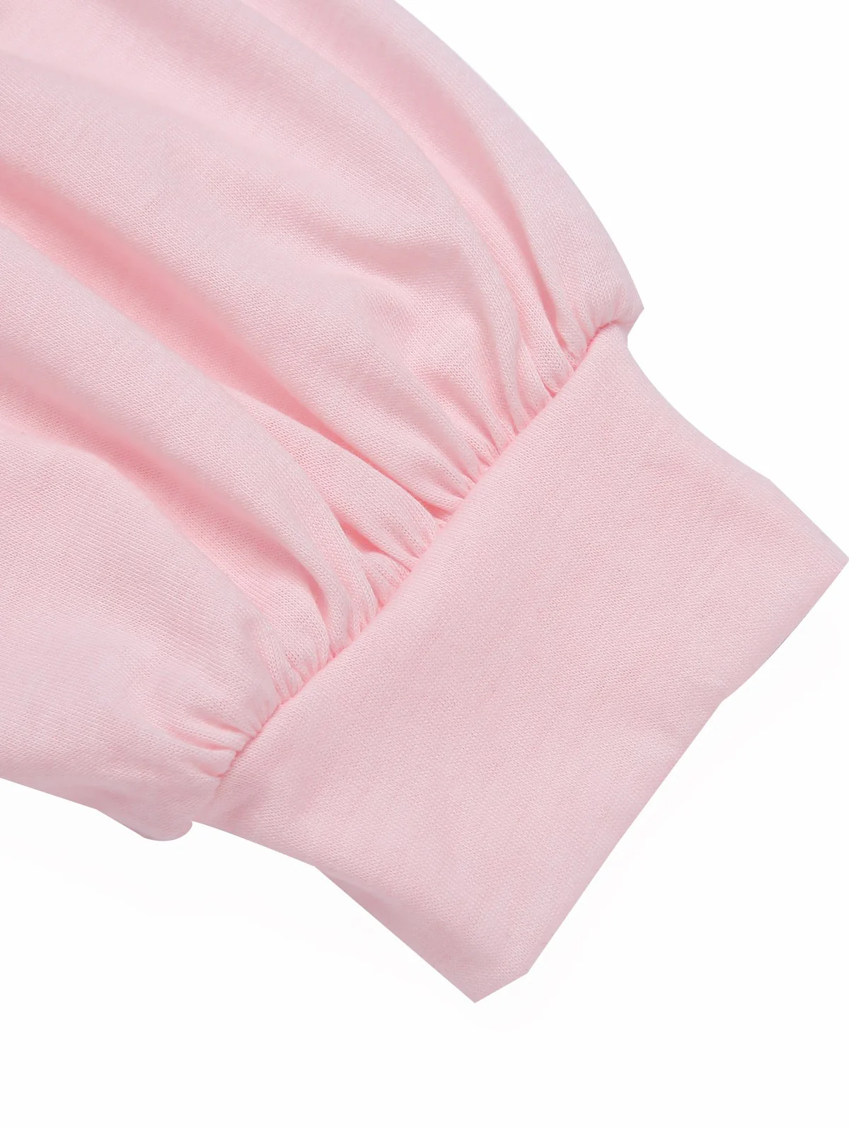 Pink 1930s V-Neck Lantern Sleeve Top - Image 4