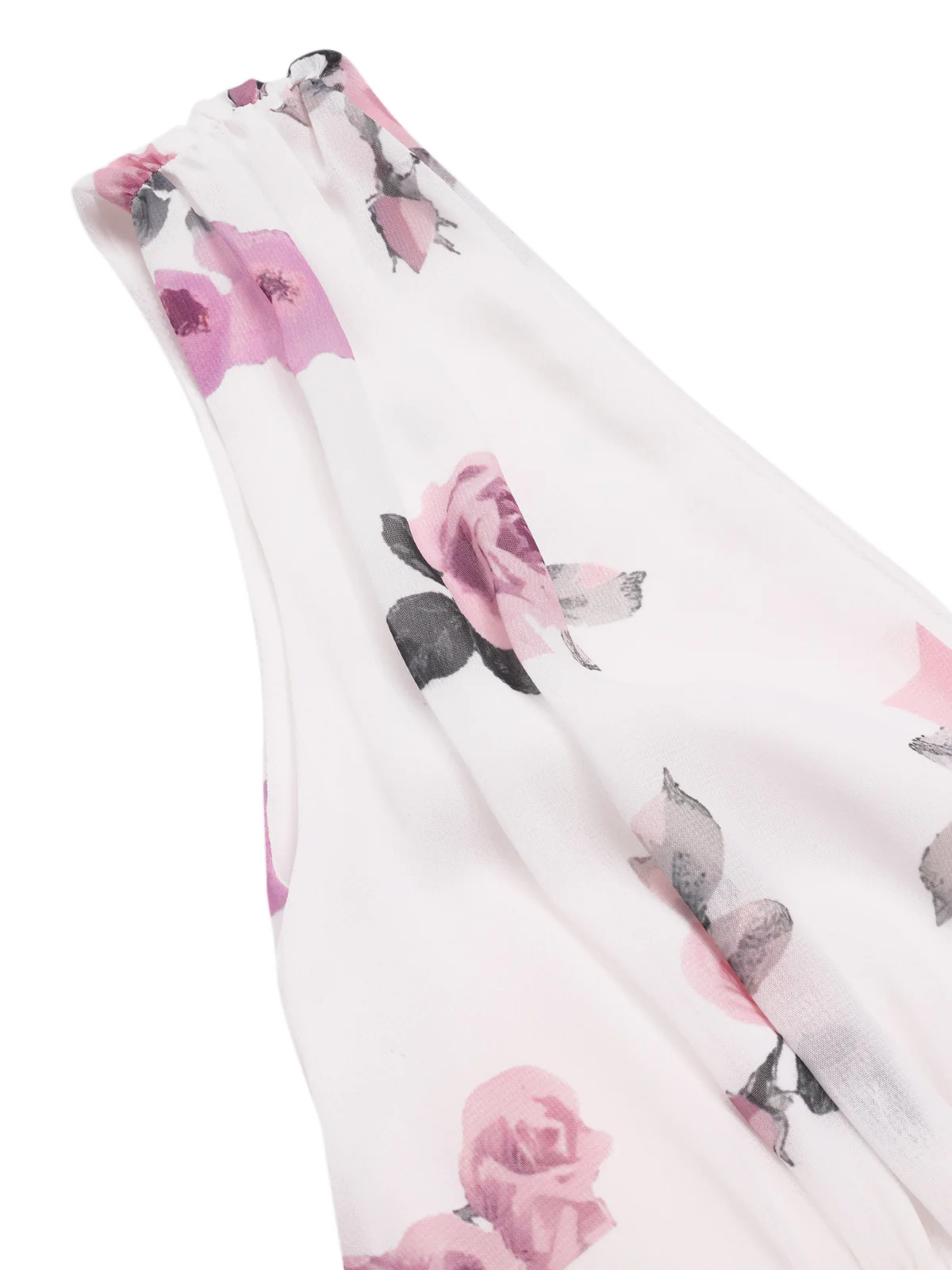 [US Warehouse] Pink 1940s Deep V-Neck Chiffon Rose Dress - Image 4
