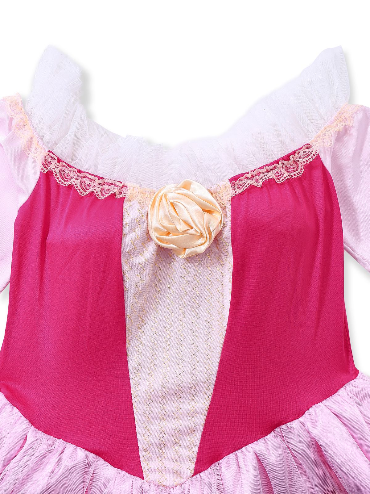 Pink 1940s Princess Off Shoulder Tulle Party Dress - Image 5