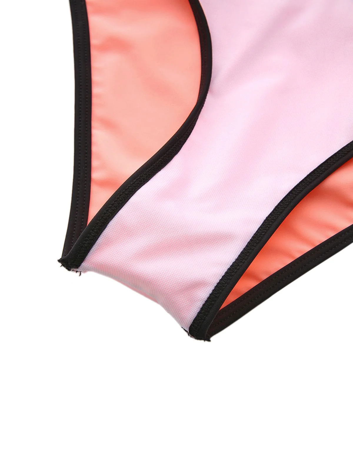 Pink 1940s Rainbow Striped Triangle Bikini Set - Image 8