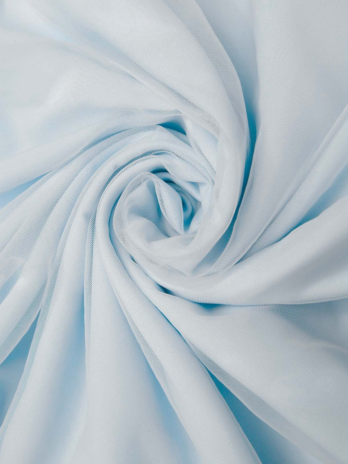 Blue 1940s Ruffle Sleeve Plush Trim Tulle Nightgown - Image 7